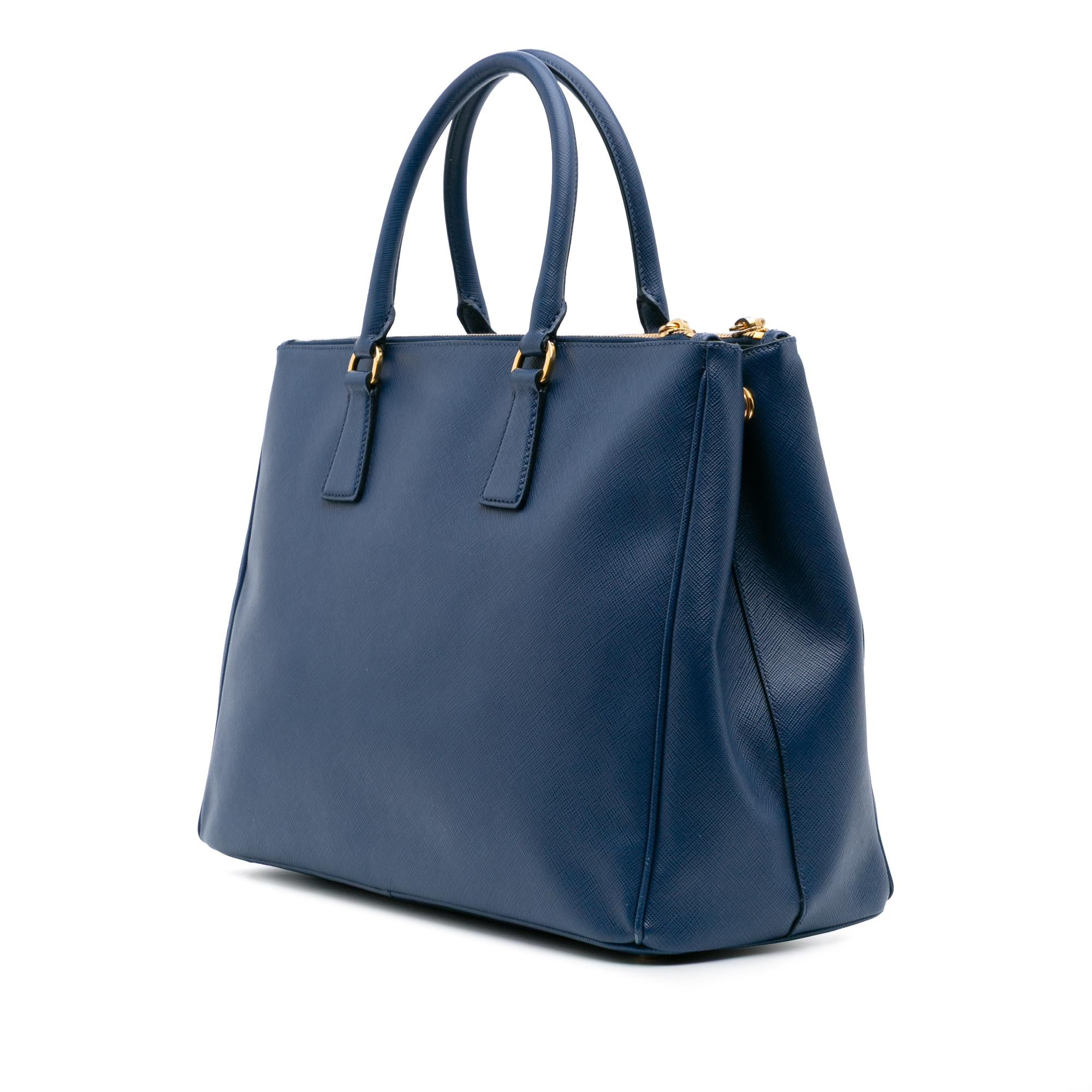 Prada Large Saffiano Lux Galleria Double Zip Tote