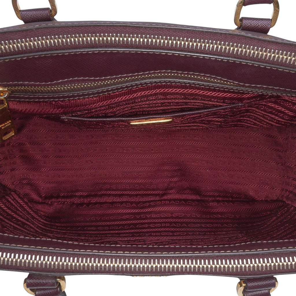 Prada Large Saffiano Lux Galleria Double Zip Tote