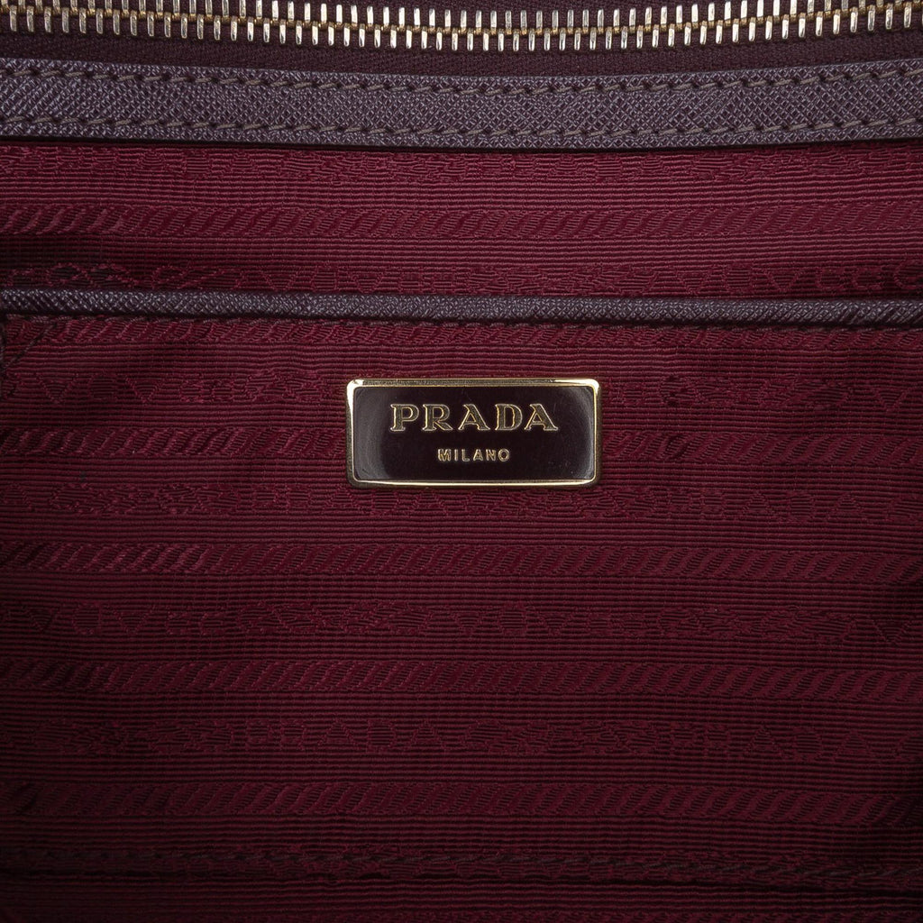 Prada Large Saffiano Lux Galleria Double Zip Tote