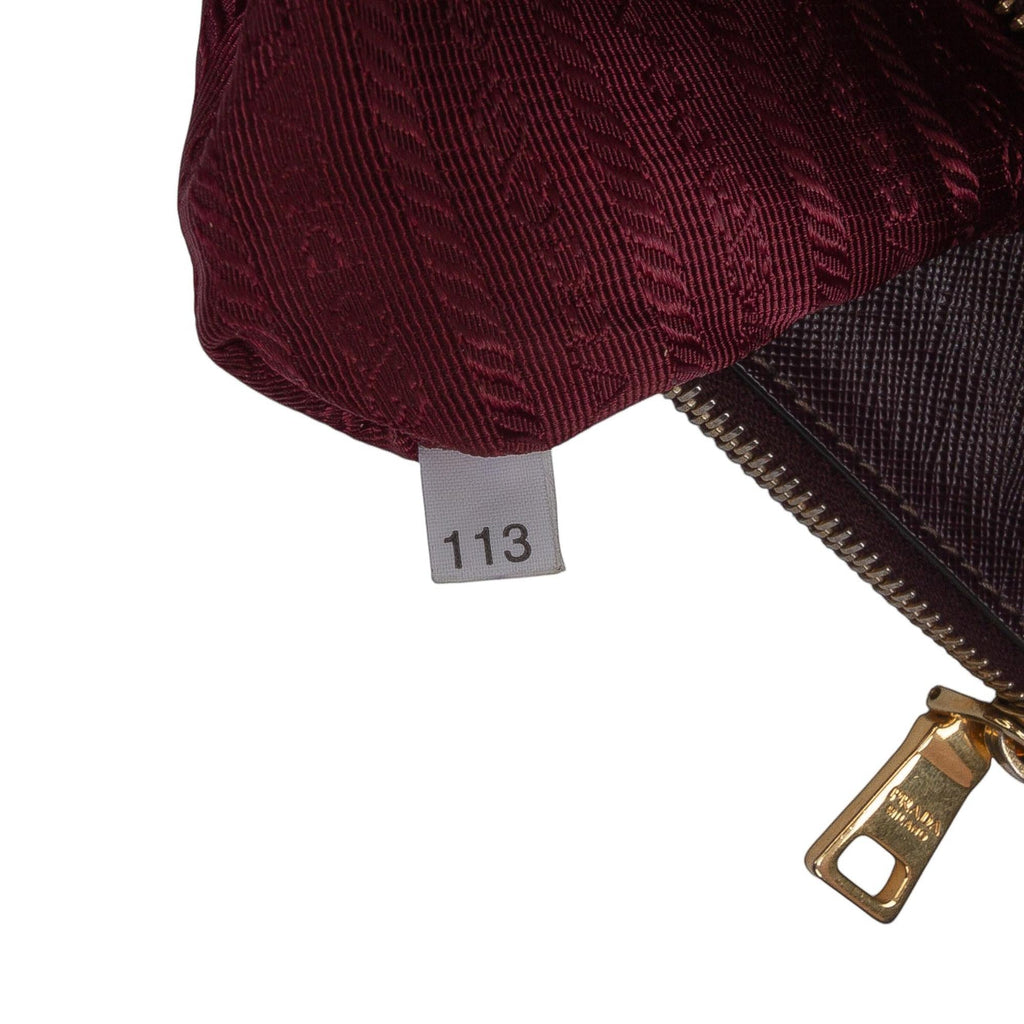 Prada Large Saffiano Lux Galleria Double Zip Tote