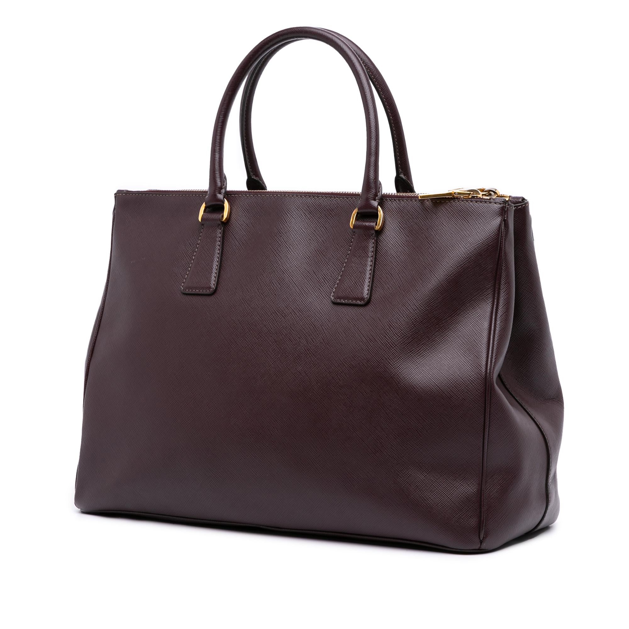Prada Large Saffiano Lux Galleria Double Zip Tote