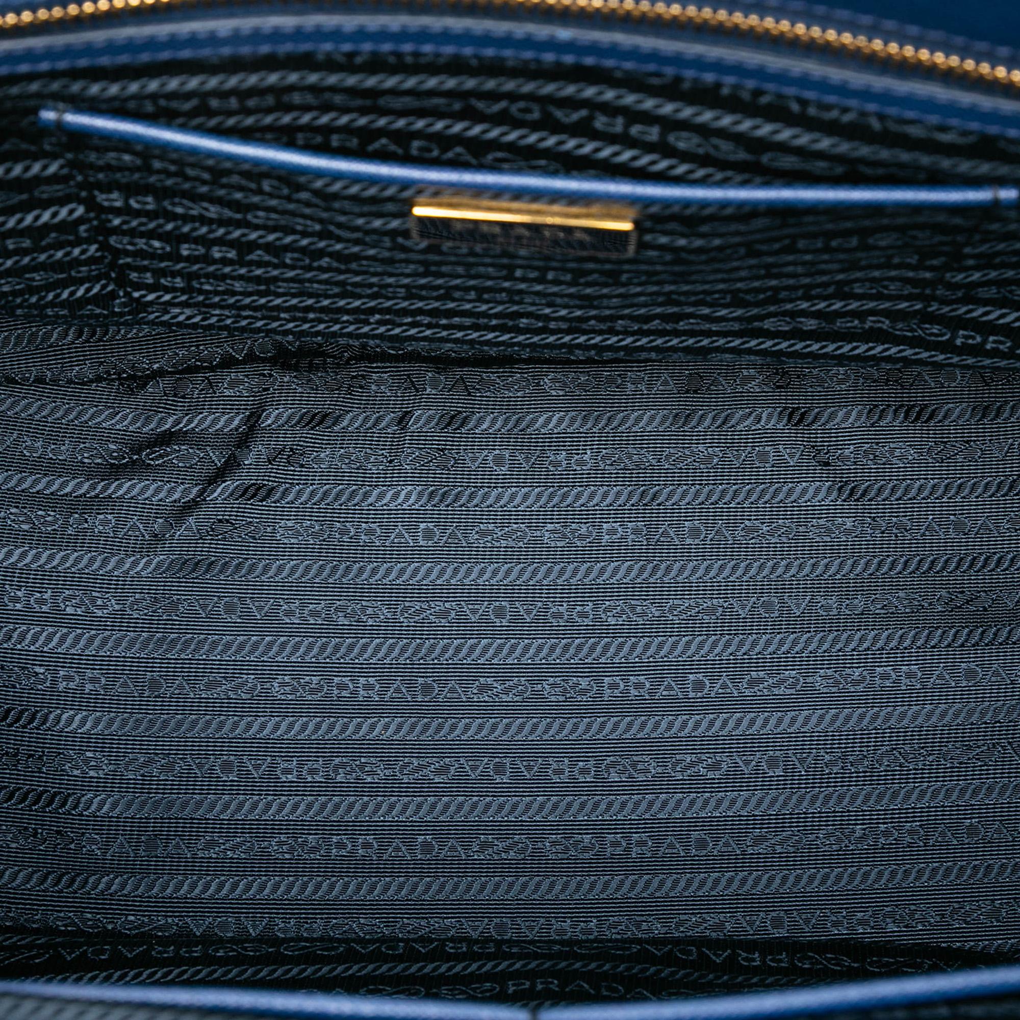 Prada Large Saffiano Lux Galleria Double Zip Tote