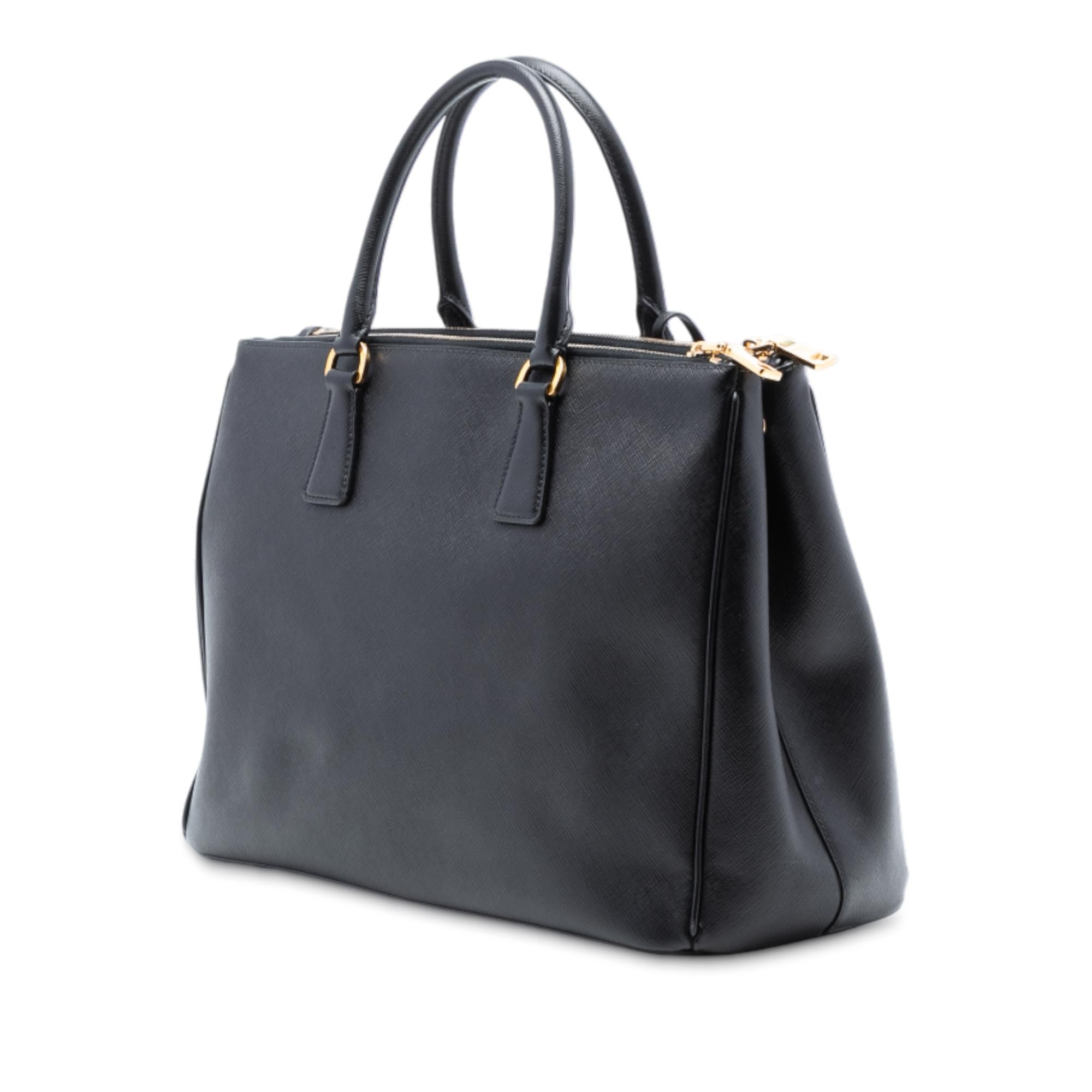 Prada Large Saffiano Lux Galleria Double Zip Tote