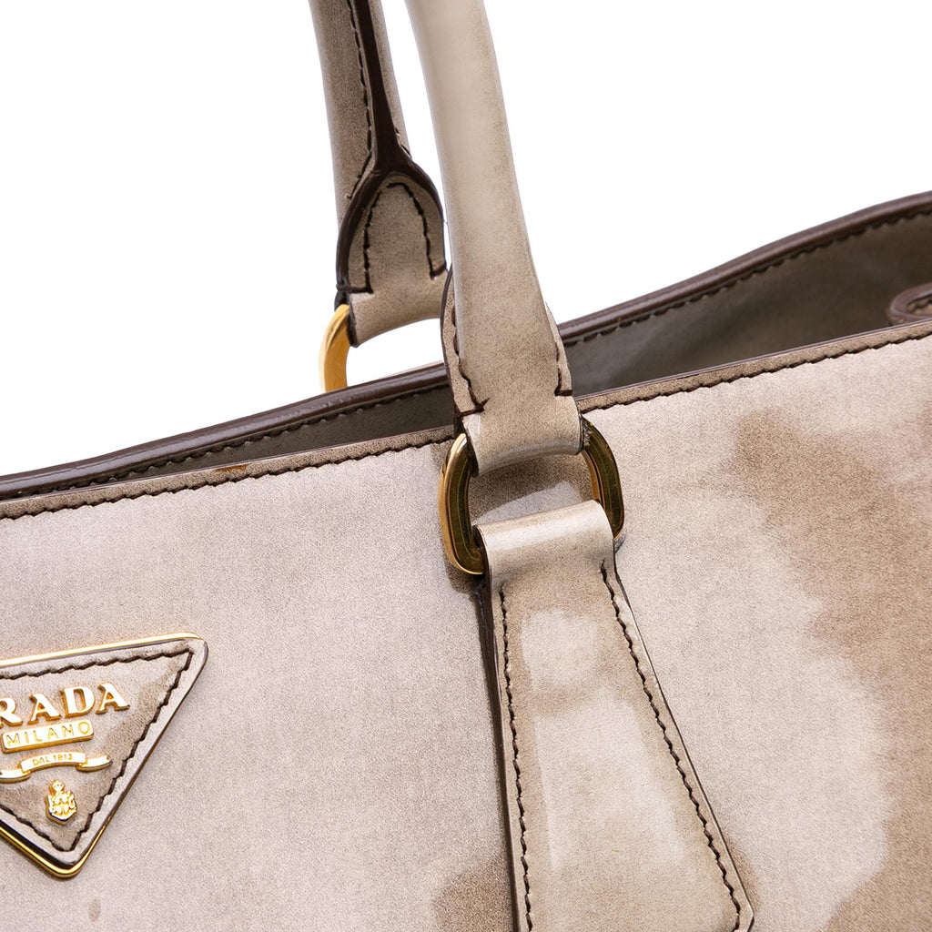 Prada Large Spazzolato Fume Galleria Tote