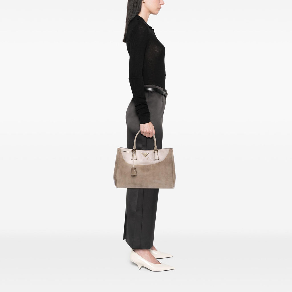 Prada Large Spazzolato Fume Galleria Tote