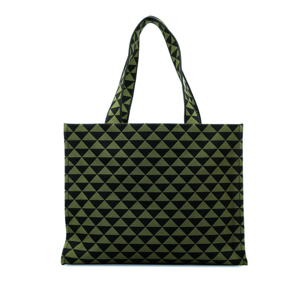 Prada Large Triangolo Jacquard Symbole Tote (SHG-YpY2Cg)