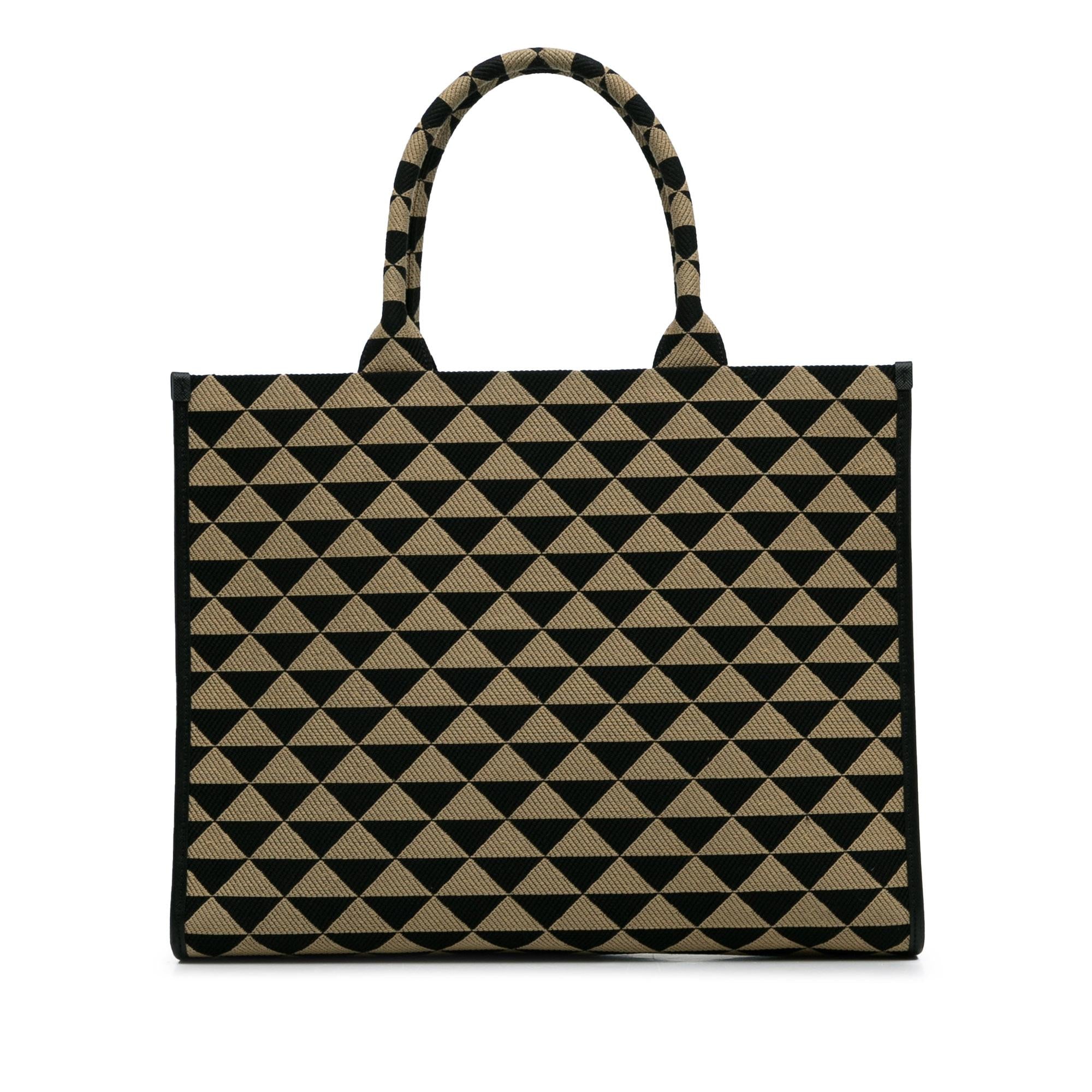 Prada Large Triangolo Jacquard Symbole Tote (SHG-8Nku9Q)