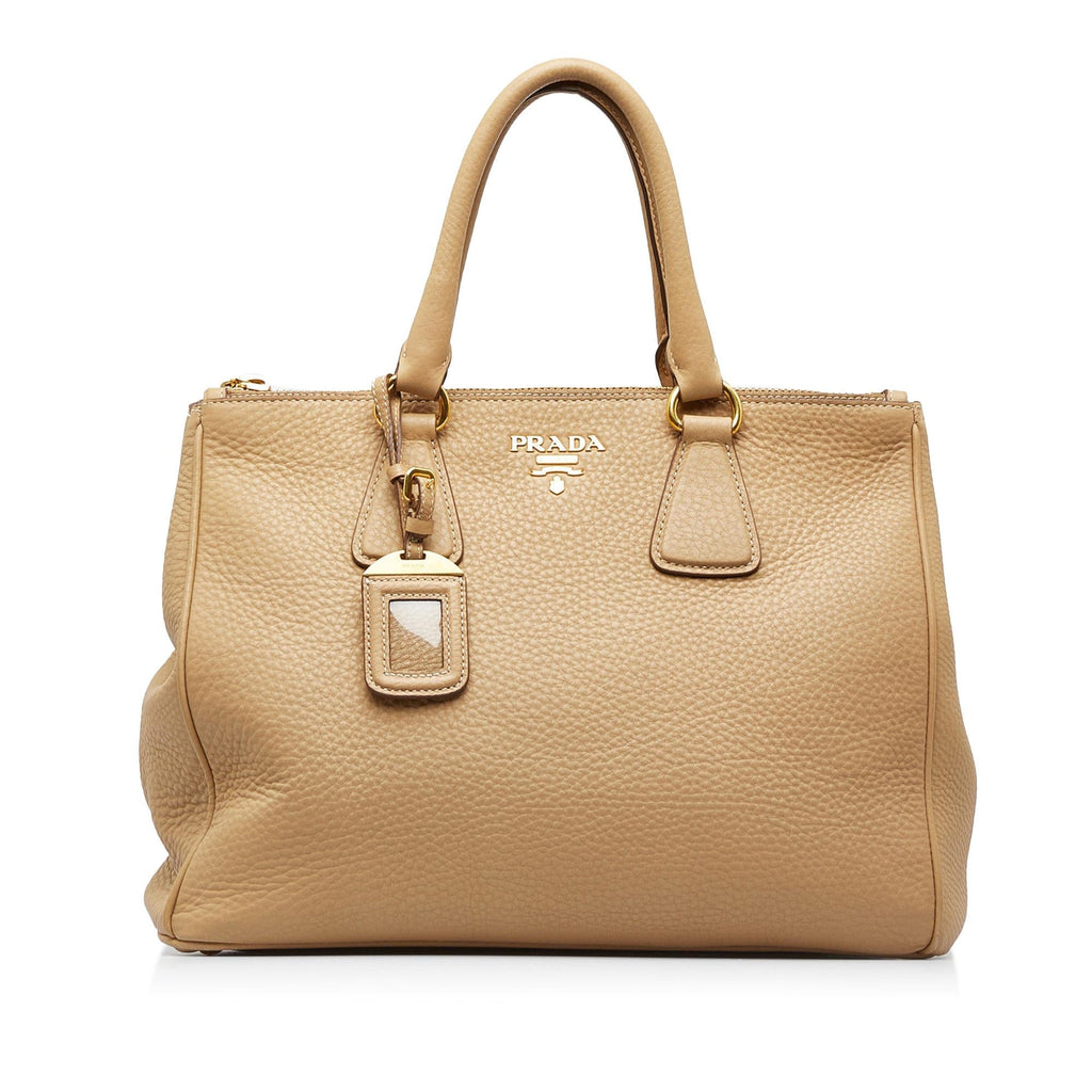 Prada Large Vitello Daino Double Zip Tote (SHG-kIo0pE)