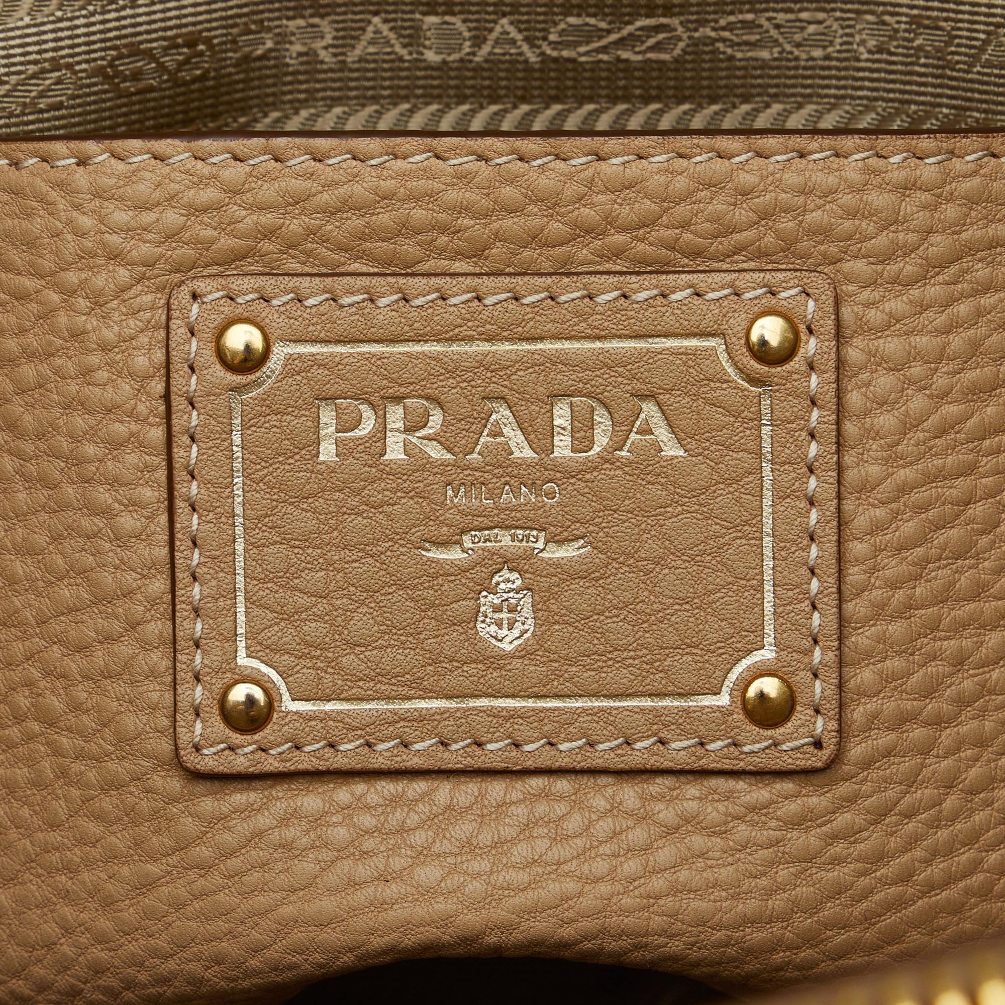 Prada Large Vitello Daino Double Zip Tote (SHG-kIo0pE)