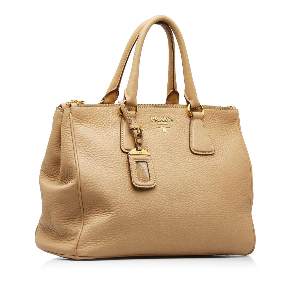 Prada Large Vitello Daino Double Zip Tote (SHG-kIo0pE)