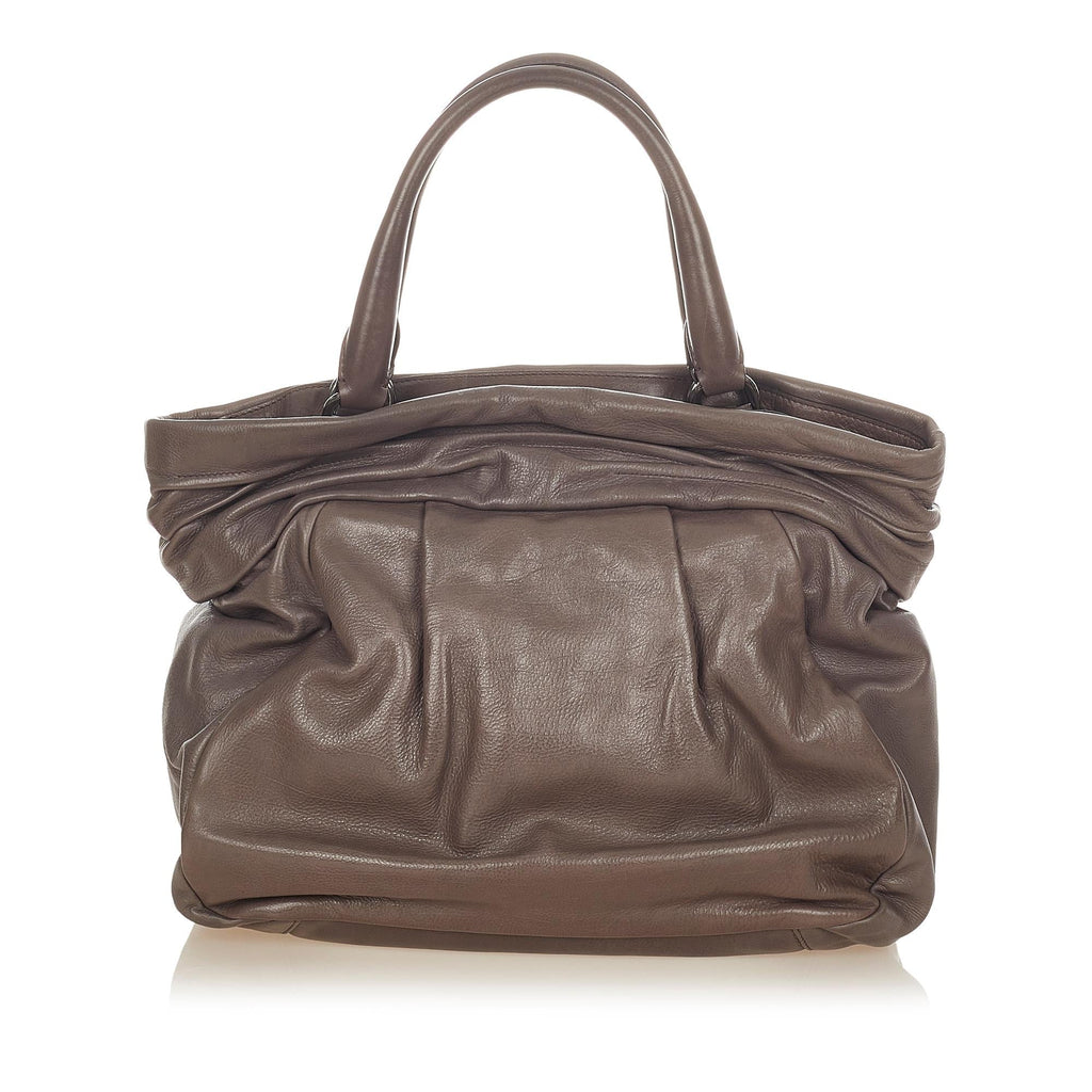 Prada Leather Tote Bag (SHG-36126)