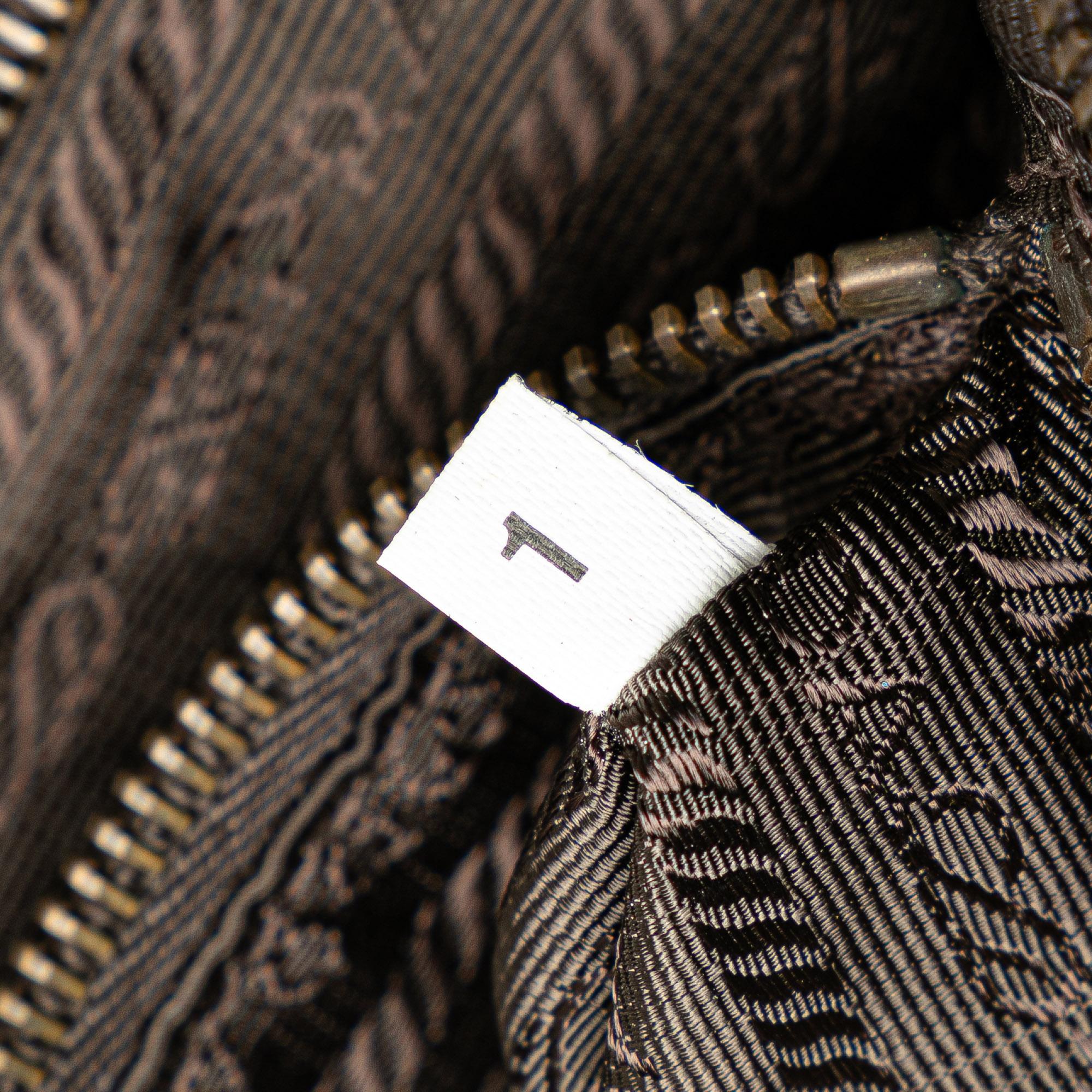 Prada Leather Trimmed Printed Canvas Tote