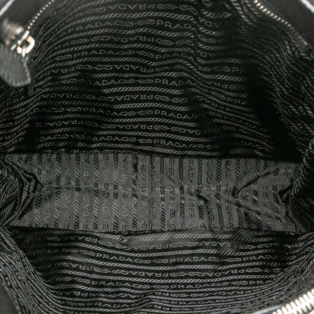 Prada Leather Trimmed Tessuto Tote