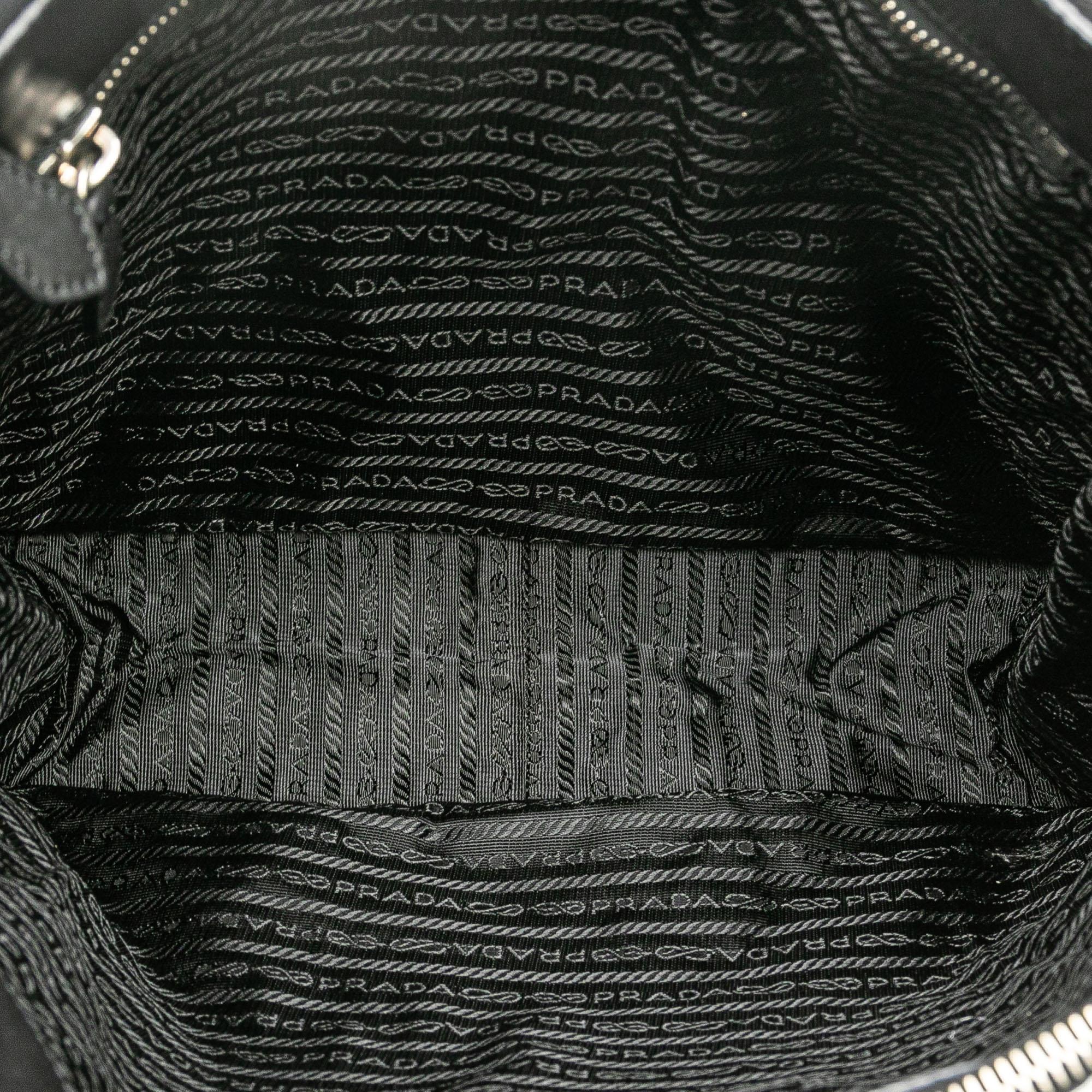 Prada Leather Trimmed Tessuto Tote