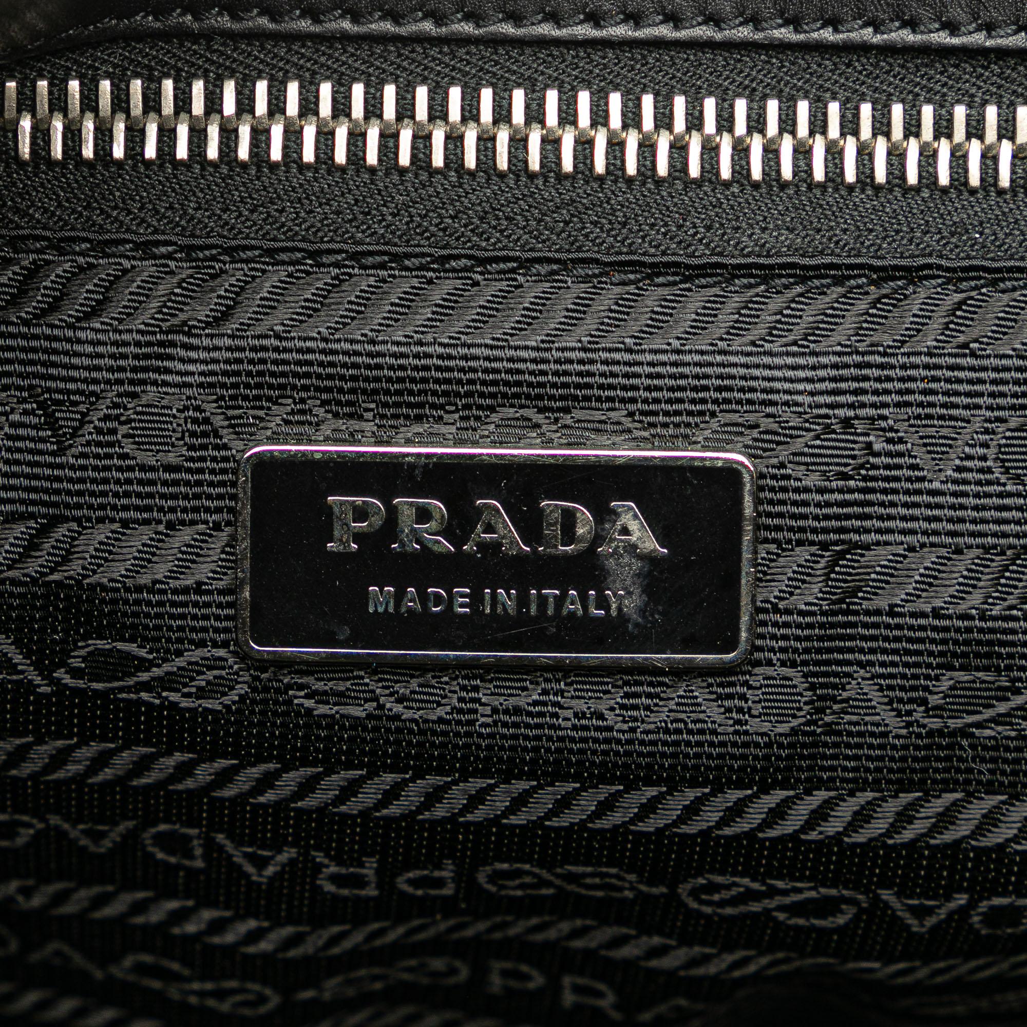 Prada Leather Trimmed Tessuto Tote