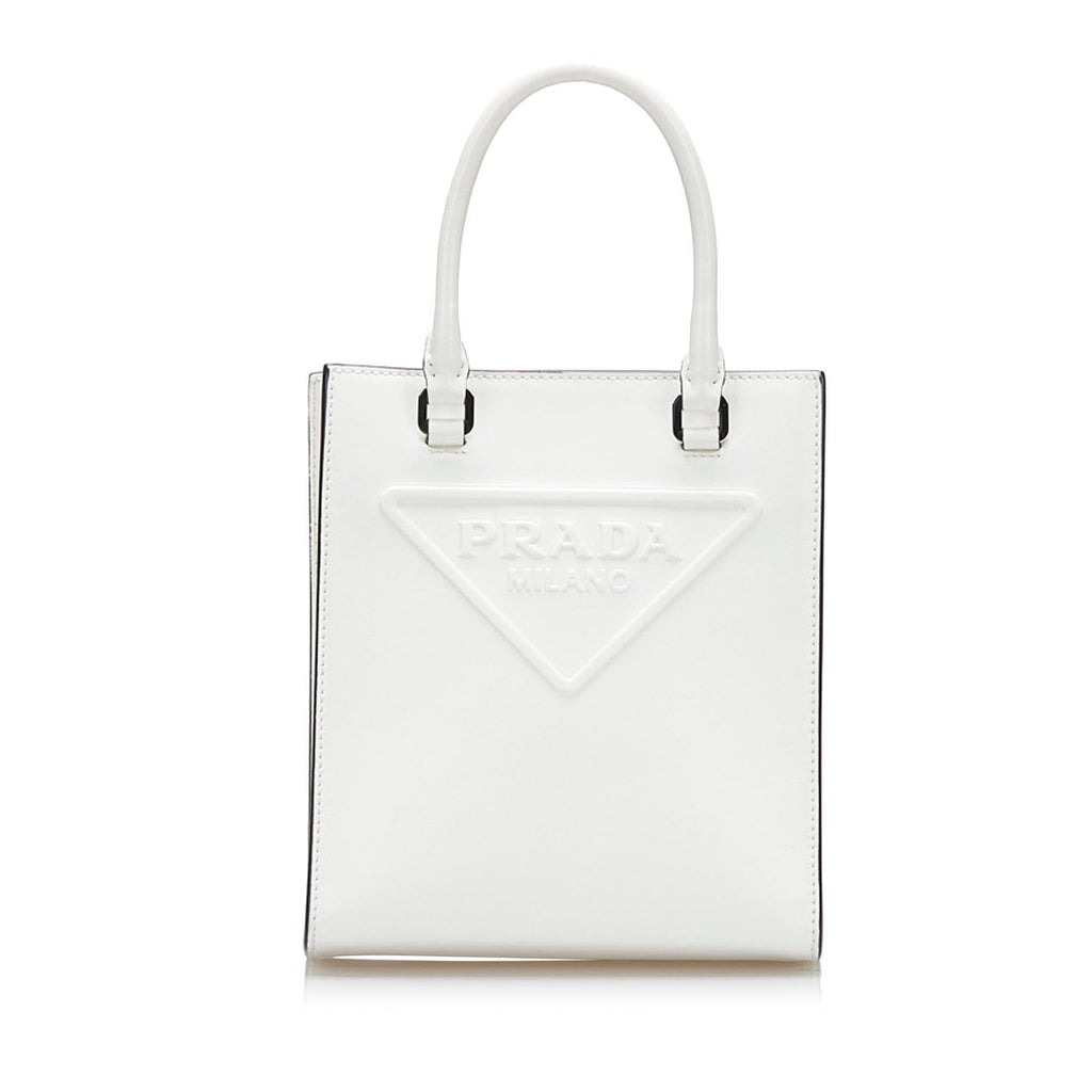 Prada Logo Embossed Mini Tote (SHG-36423)