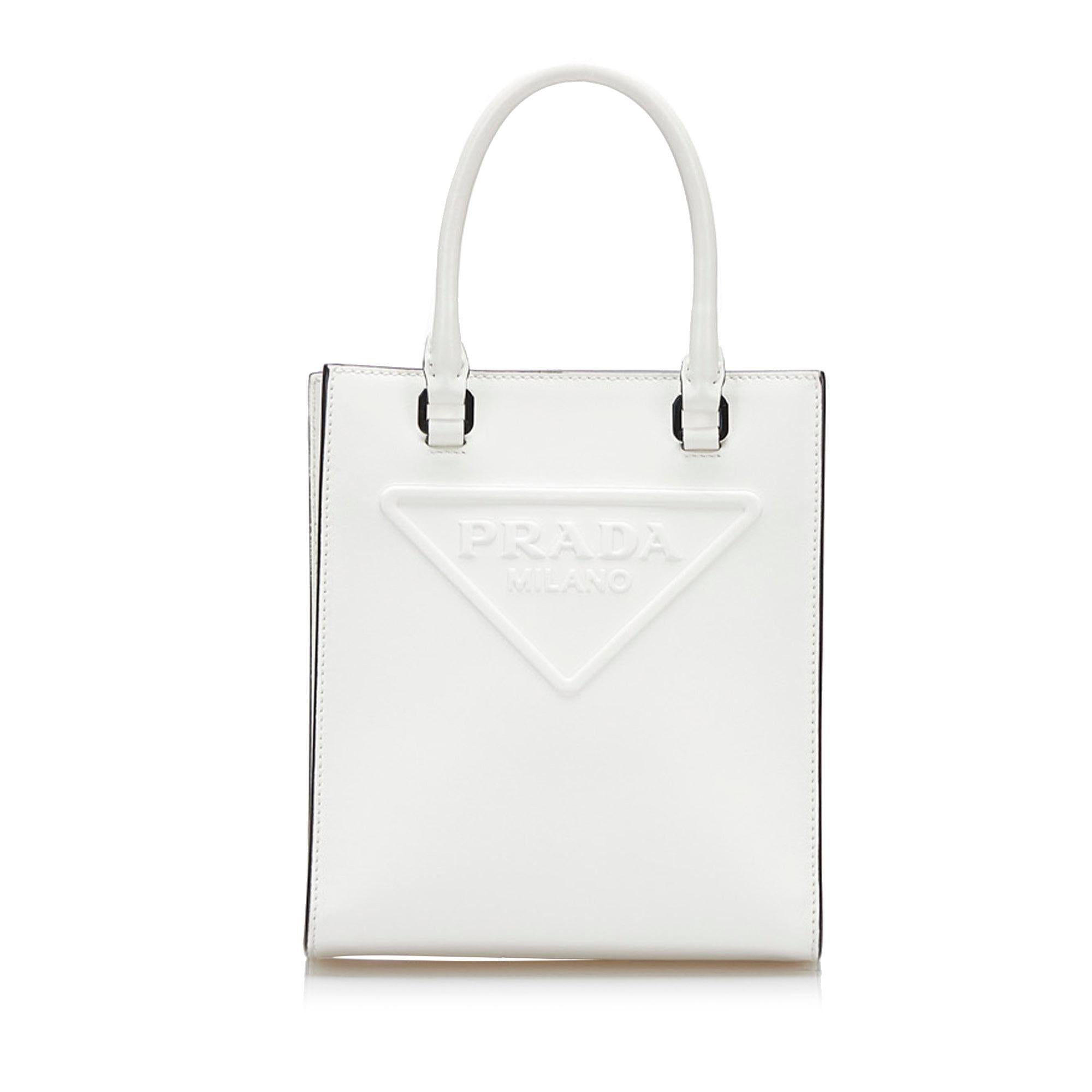 Prada Logo Embossed Mini Tote (SHG-36423)