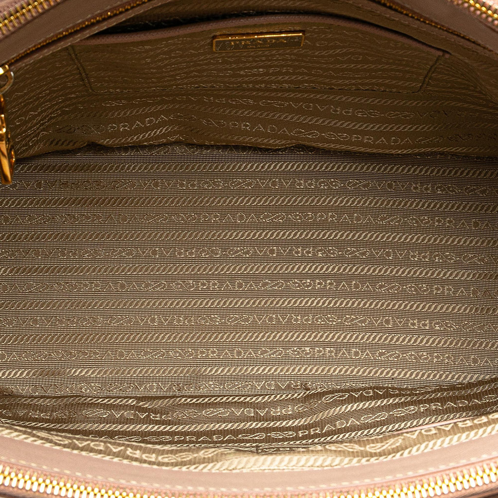 Prada Medium Saffiano Lux Galleria Double Zip Tote