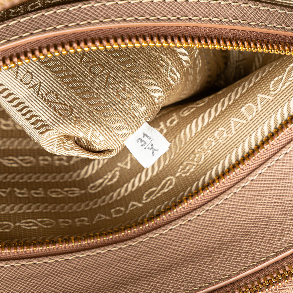 Prada Medium Saffiano Lux Galleria Double Zip Tote