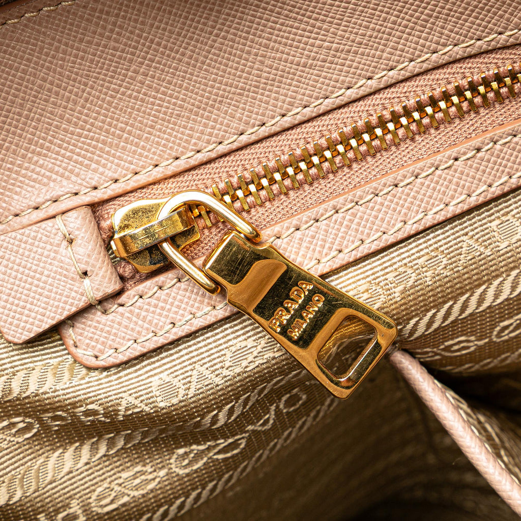 Prada Medium Saffiano Lux Galleria Double Zip Tote