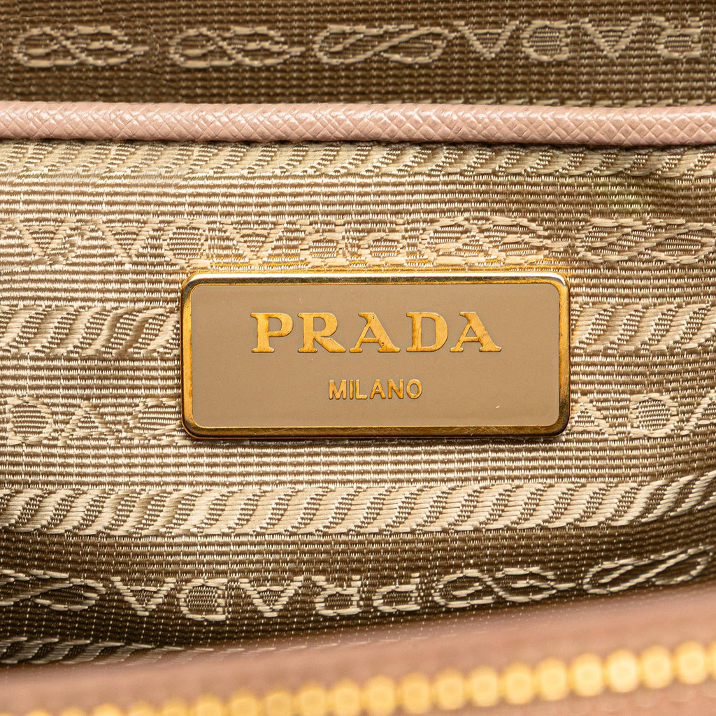 Prada Medium Saffiano Lux Galleria Double Zip Tote