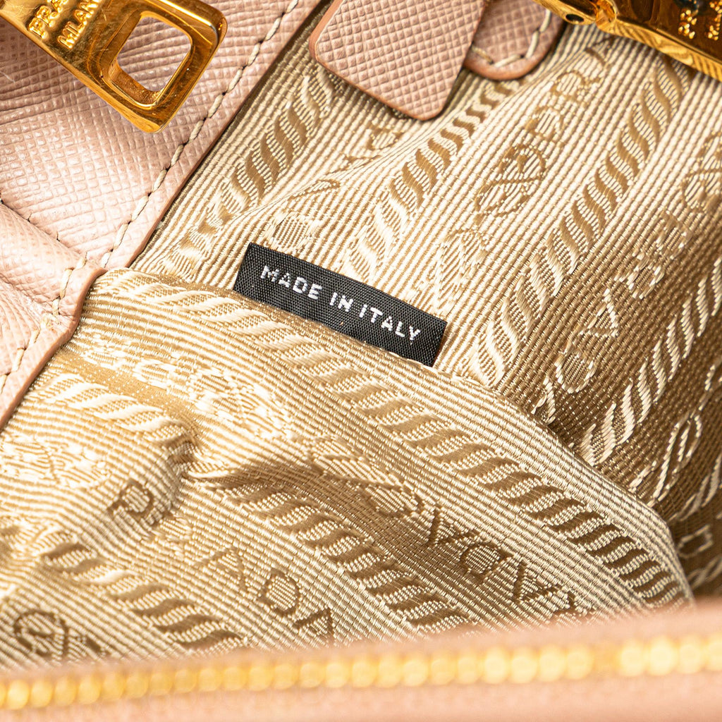 Prada Medium Saffiano Lux Galleria Double Zip Tote