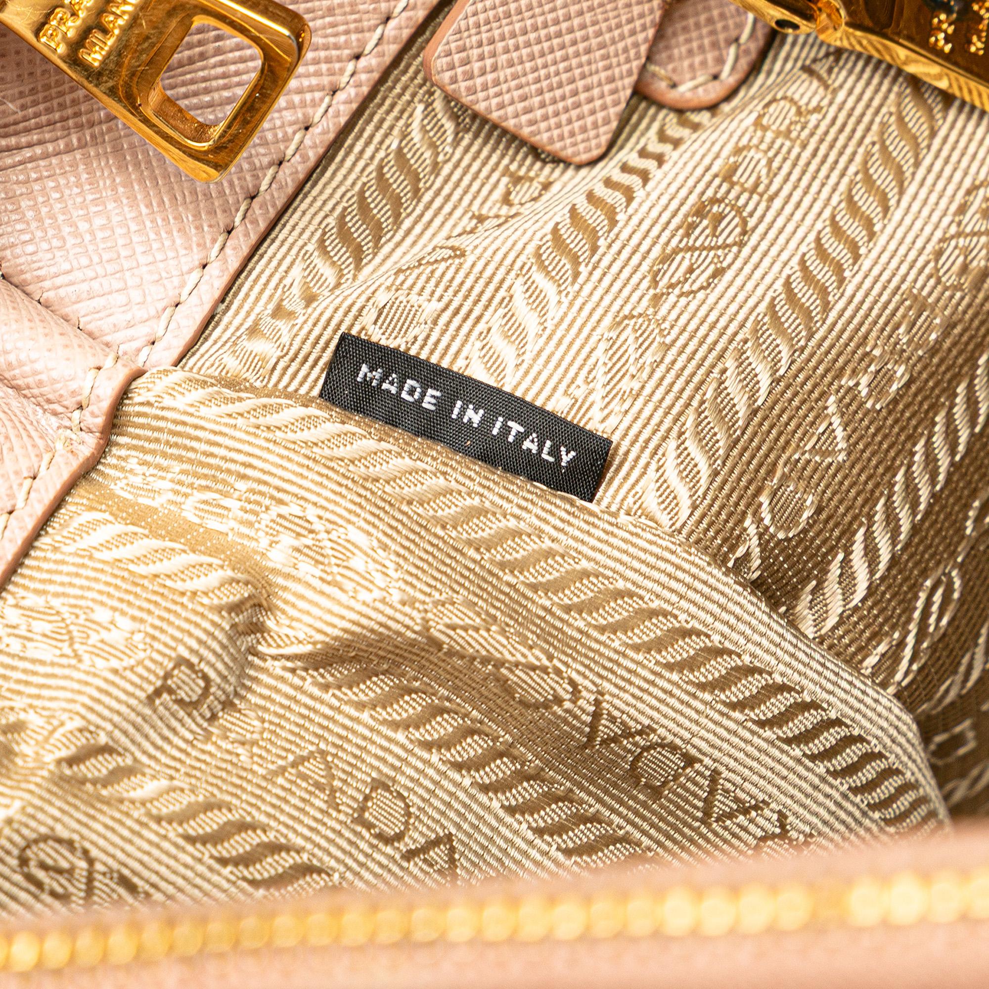Prada Medium Saffiano Lux Galleria Double Zip Tote