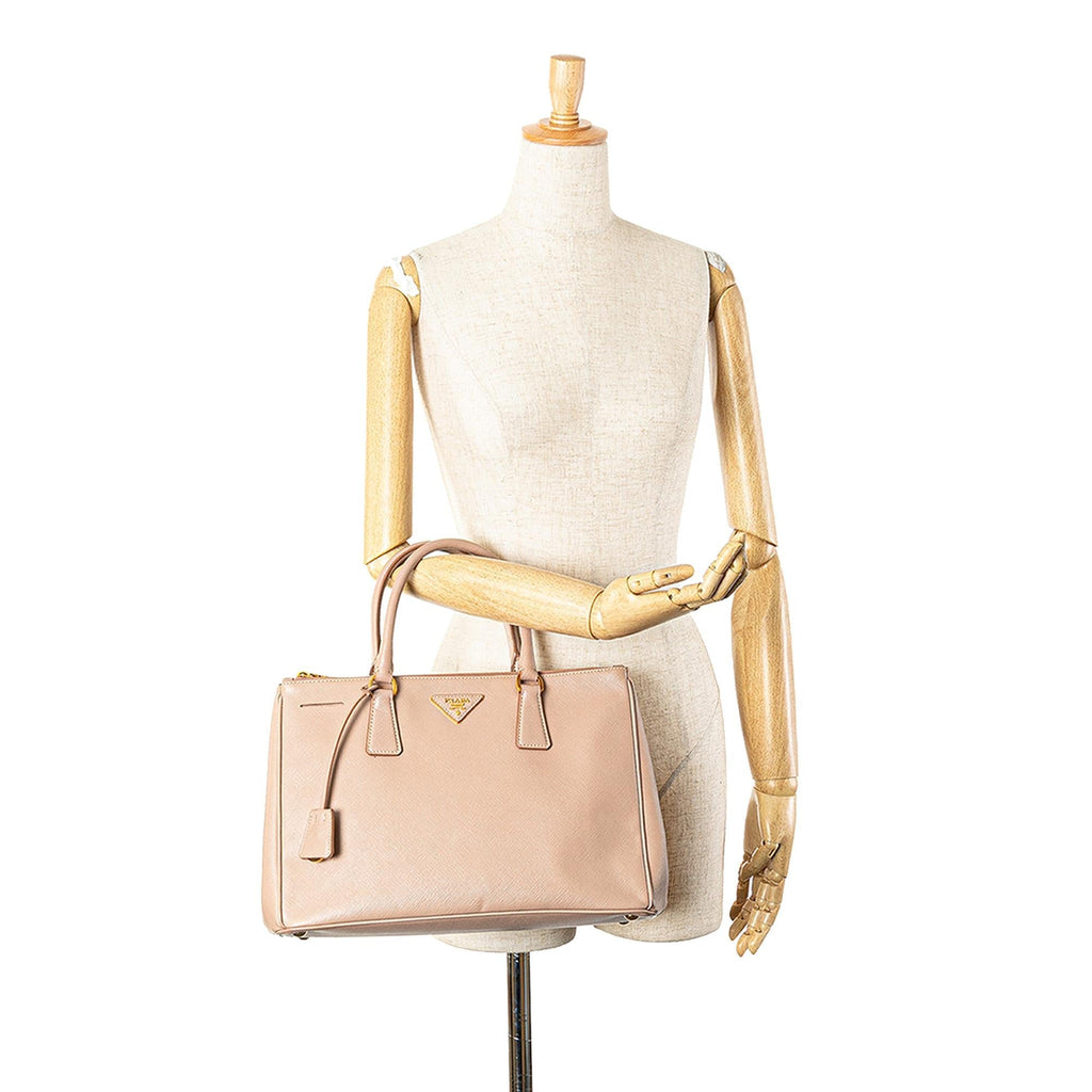 Prada Medium Saffiano Lux Galleria Double Zip Tote