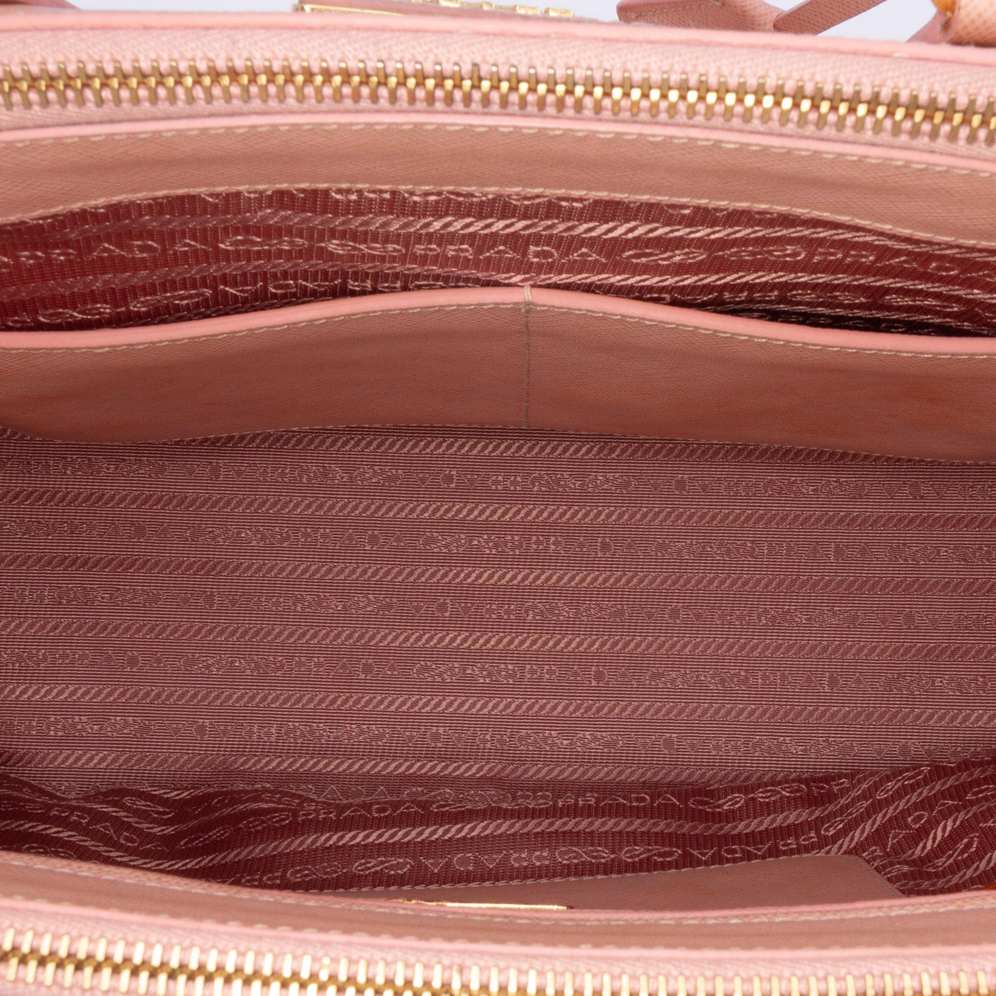 Prada Medium Saffiano Lux Galleria Double Zip Tote