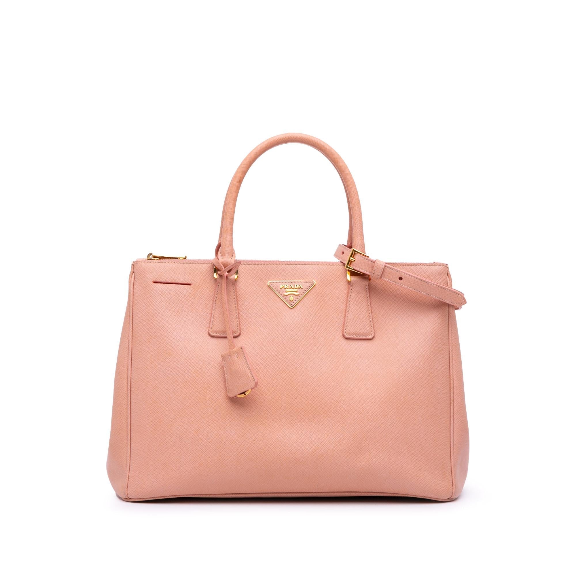 Prada Medium Saffiano Lux Galleria Double Zip Tote