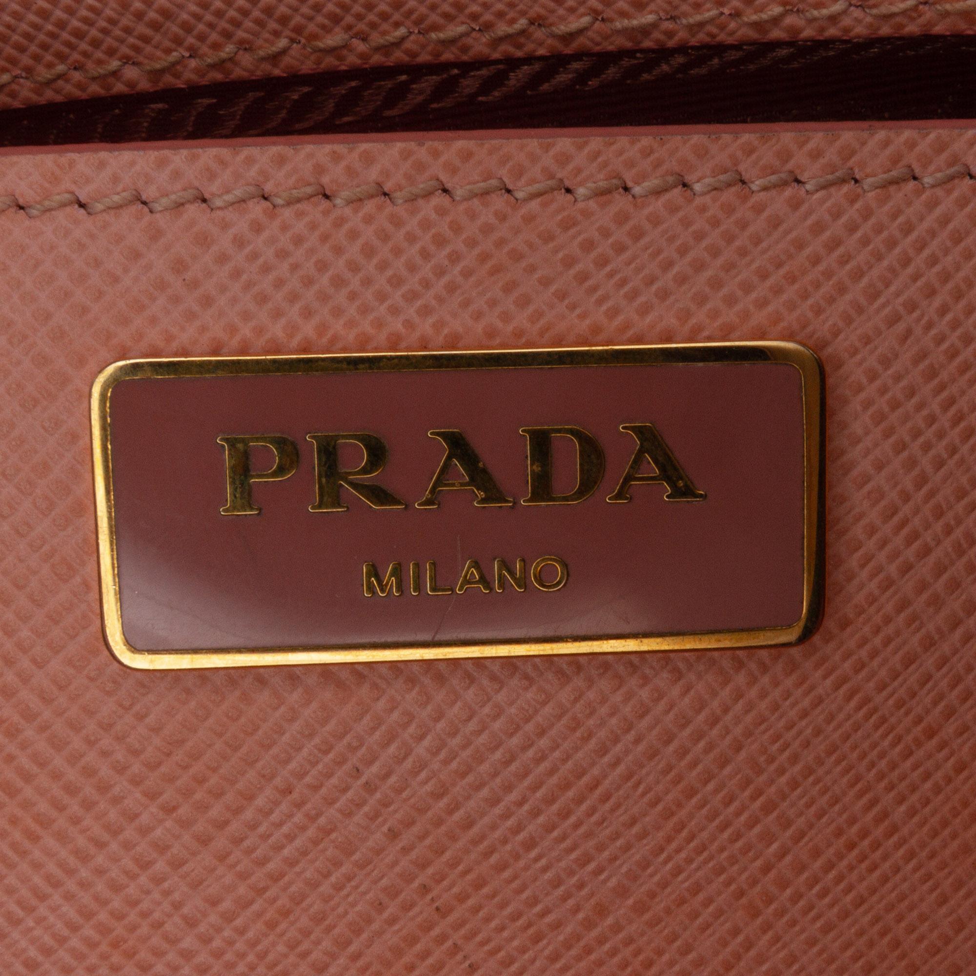 Prada Medium Saffiano Lux Galleria Double Zip Tote