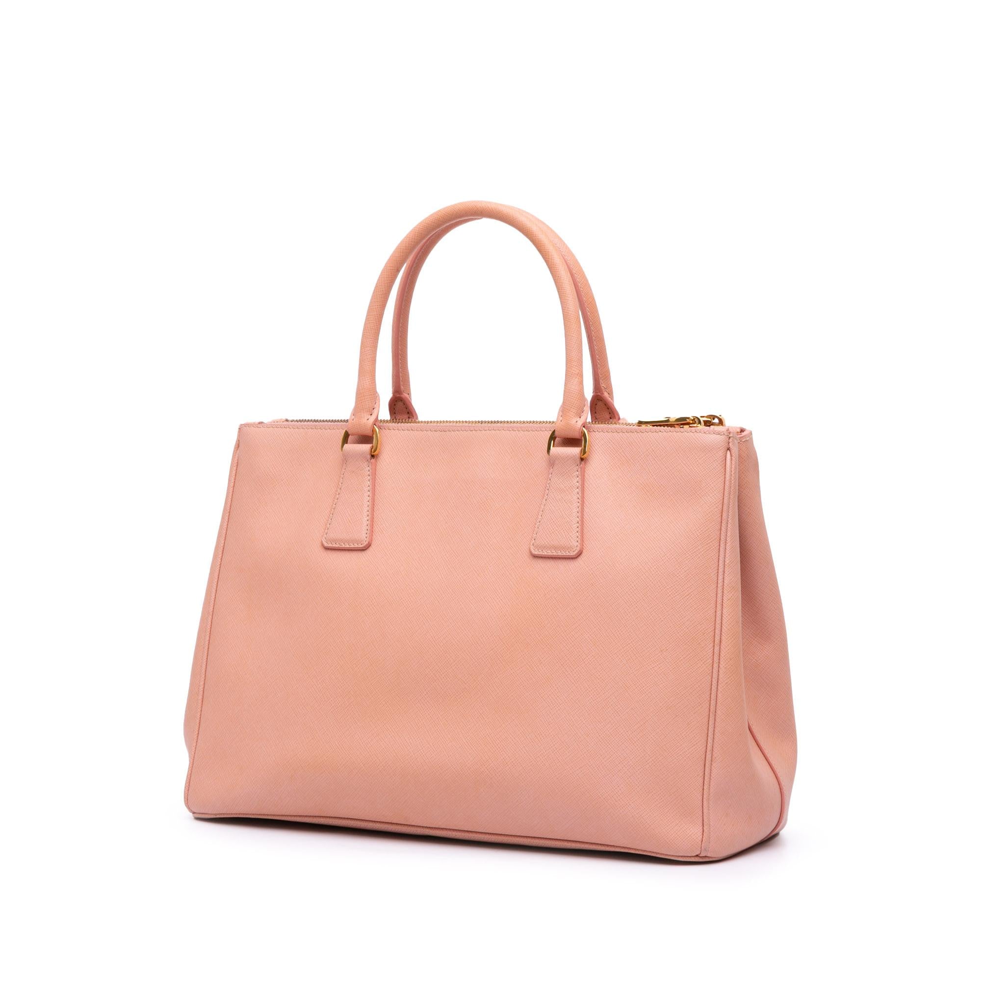 Prada Medium Saffiano Lux Galleria Double Zip Tote