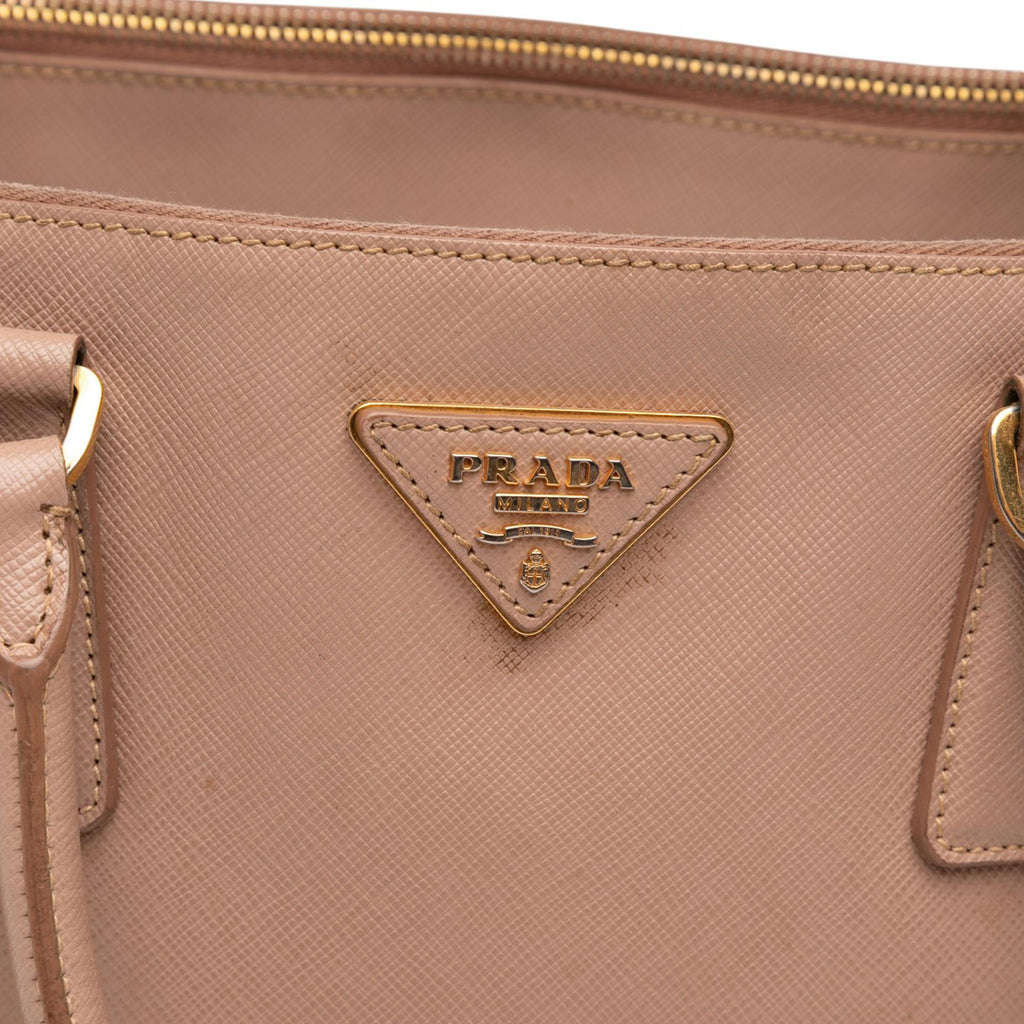 Prada Medium Saffiano Lux Galleria Double Zip Tote