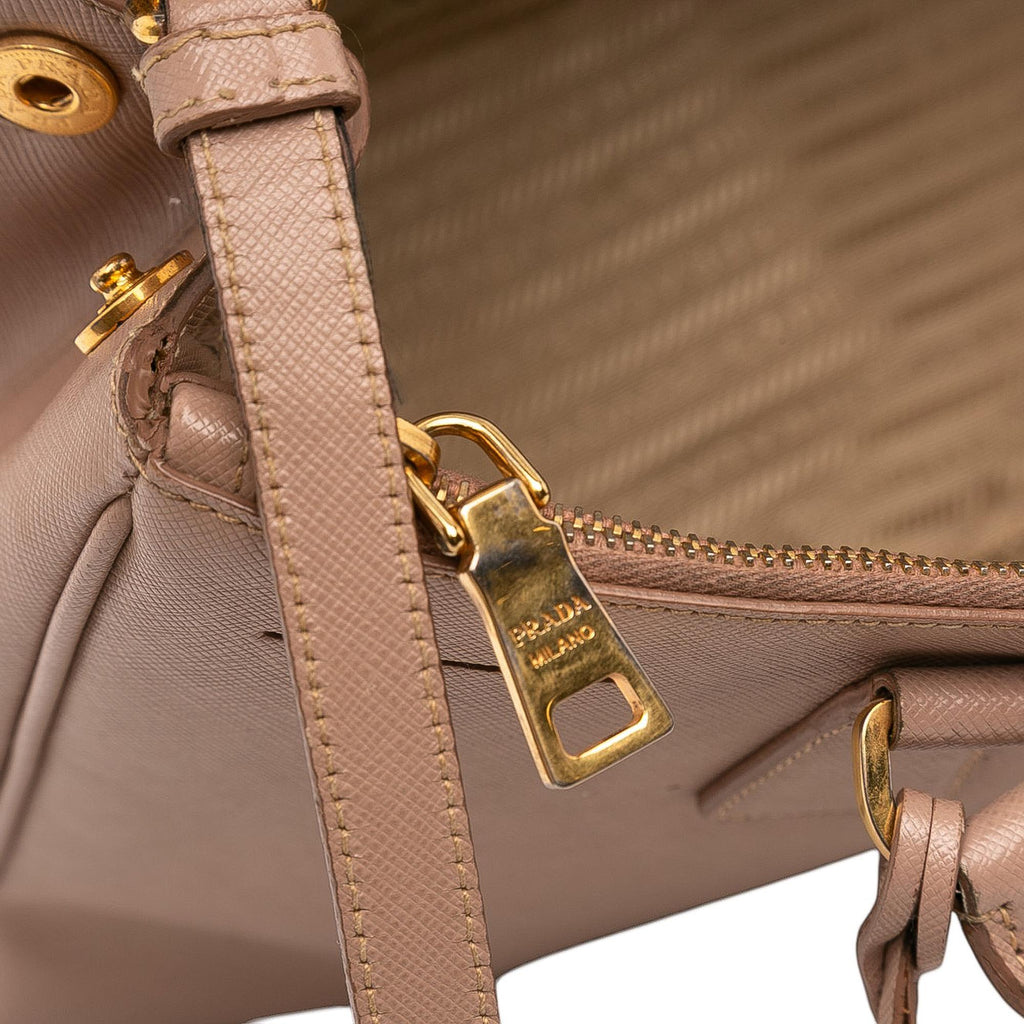 Prada Medium Saffiano Lux Galleria Double Zip Tote