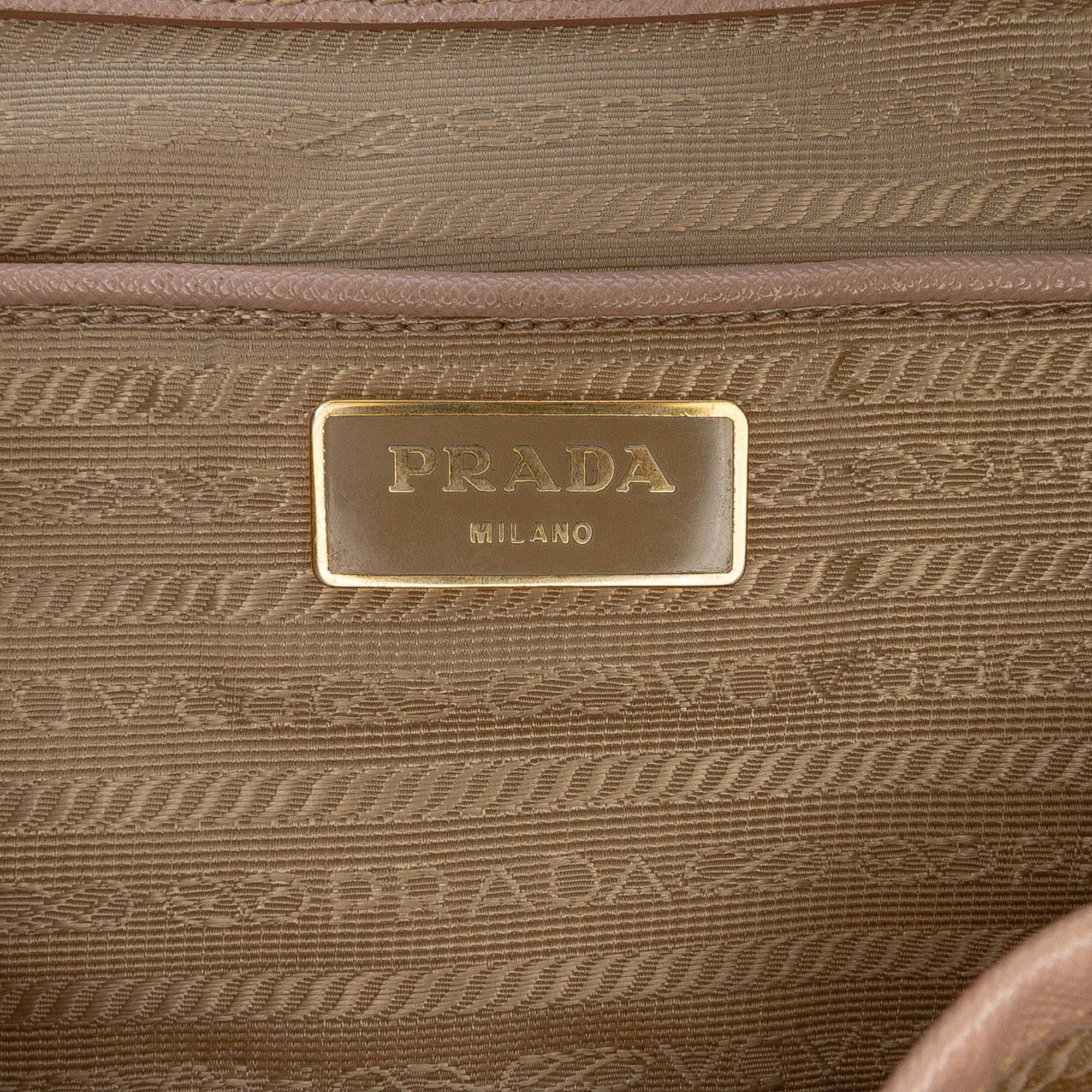 Prada Medium Saffiano Lux Galleria Double Zip Tote