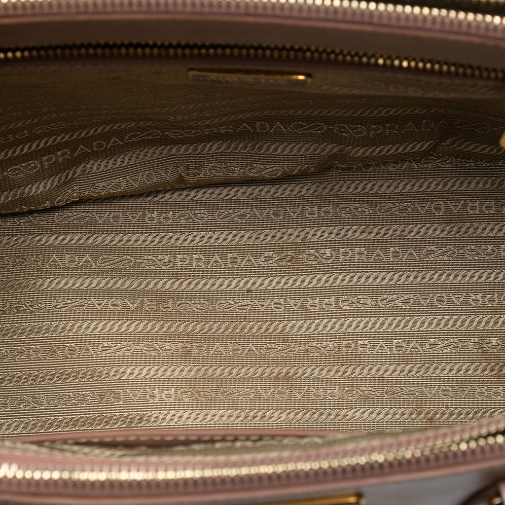 Prada Medium Saffiano Lux Galleria Double Zip Tote