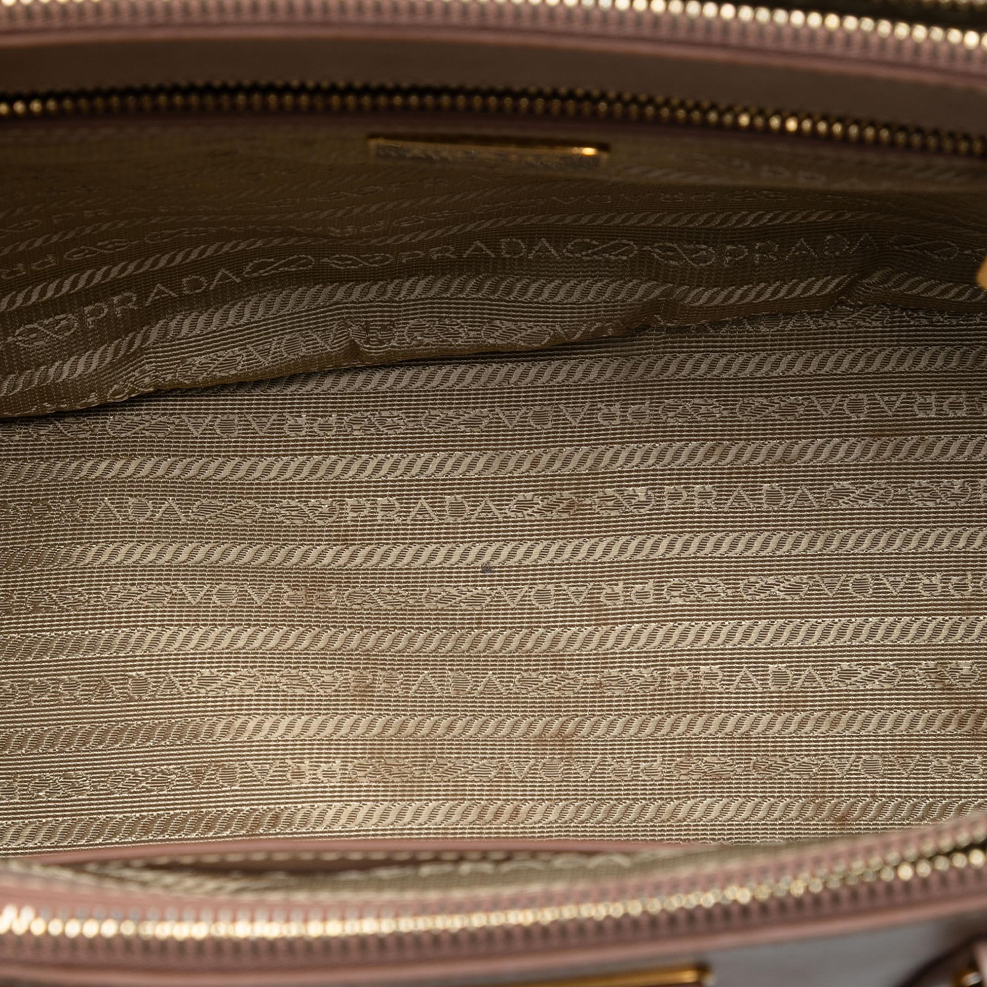 Prada Medium Saffiano Lux Galleria Double Zip Tote