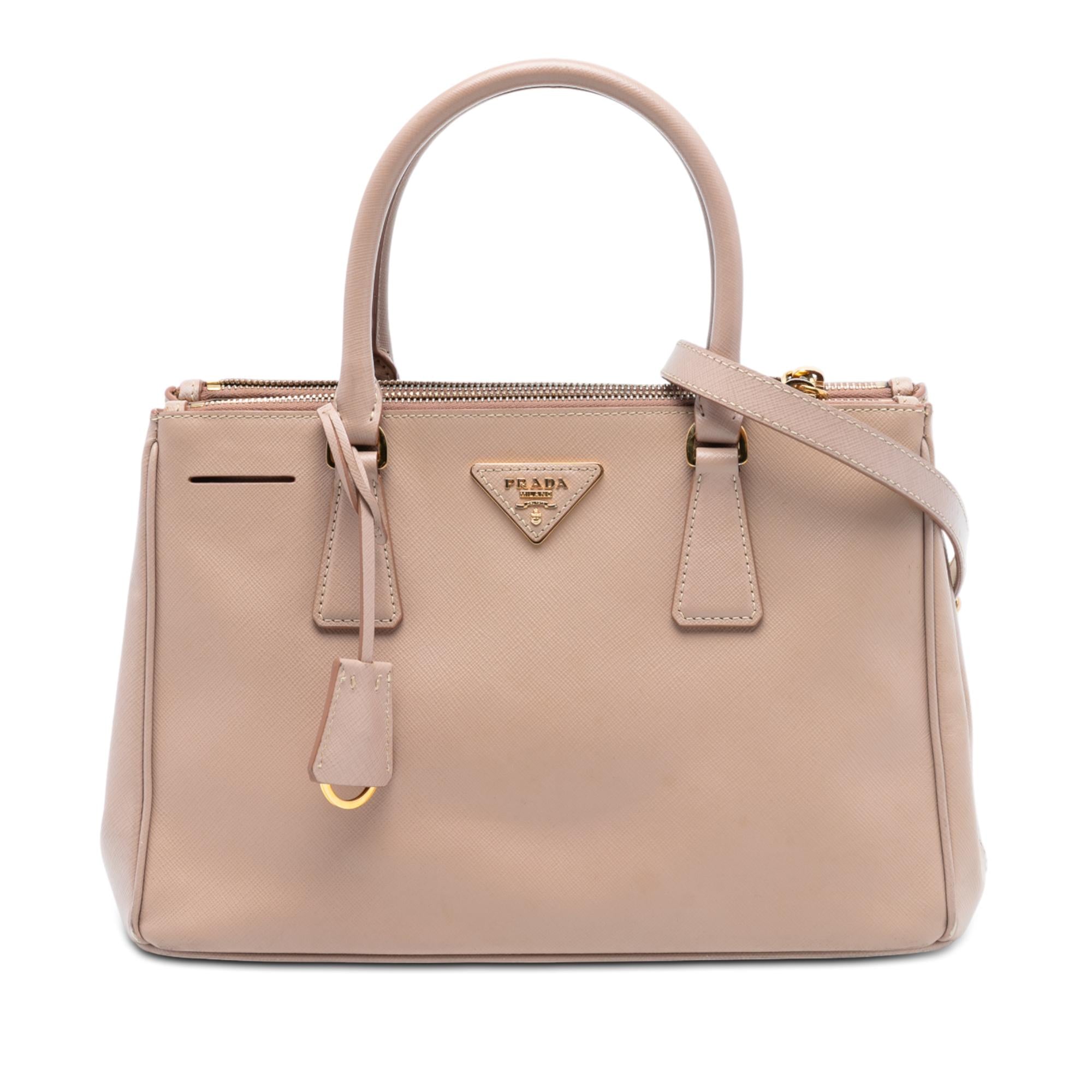 Prada Medium Saffiano Lux Galleria Double Zip Tote
