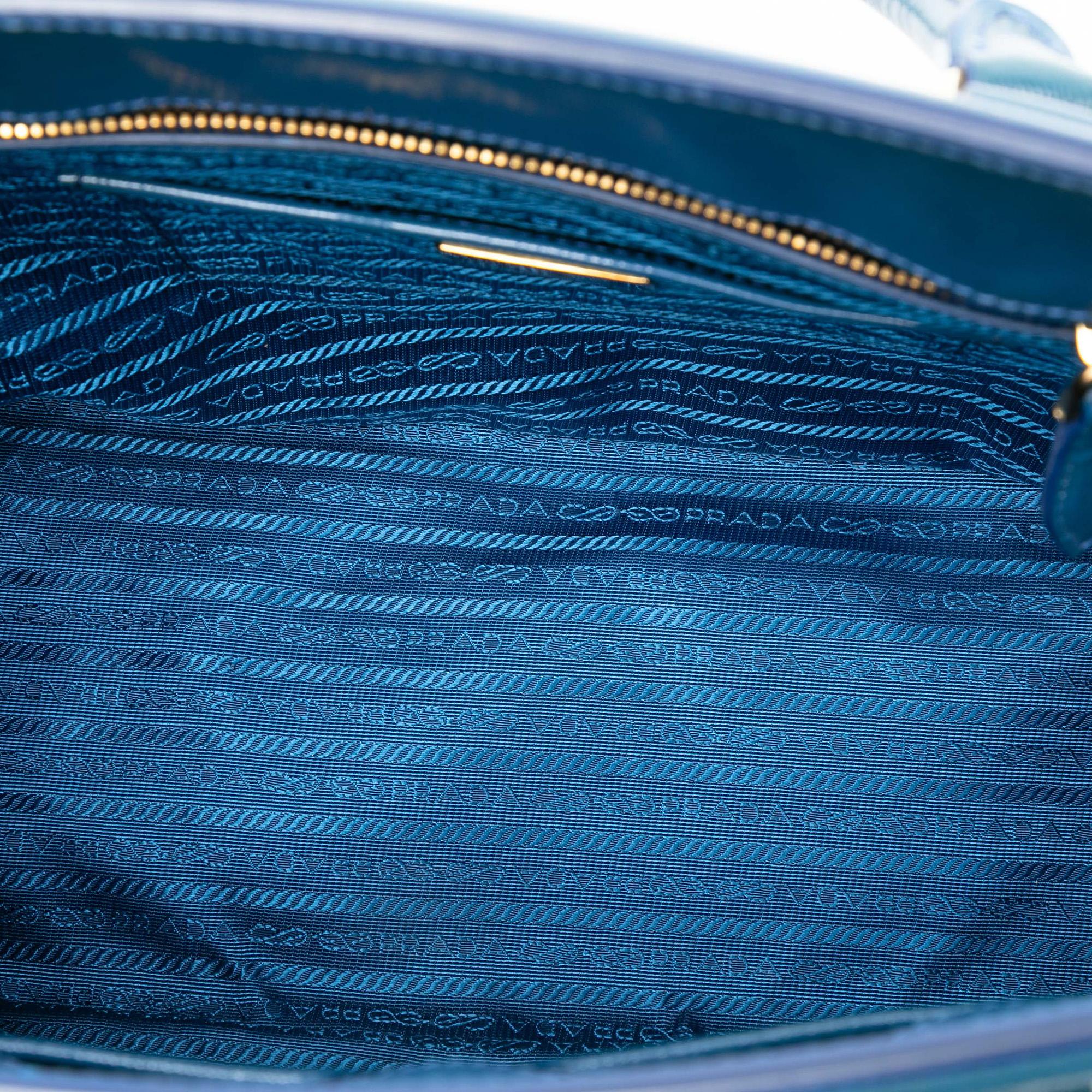 Prada Medium Saffiano Vernice Parabole Tote