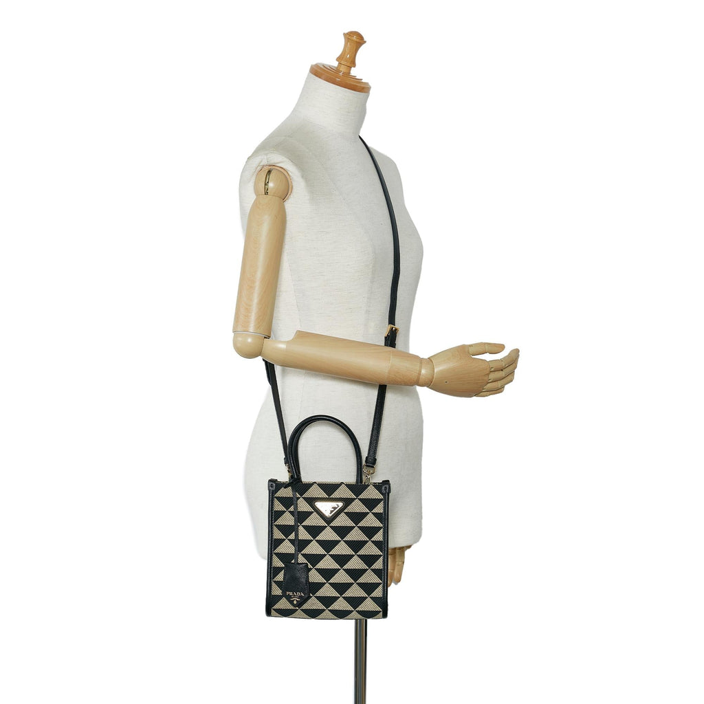 Prada Mini Symbole Triangolo Tote (SHG-3OB7VR)
