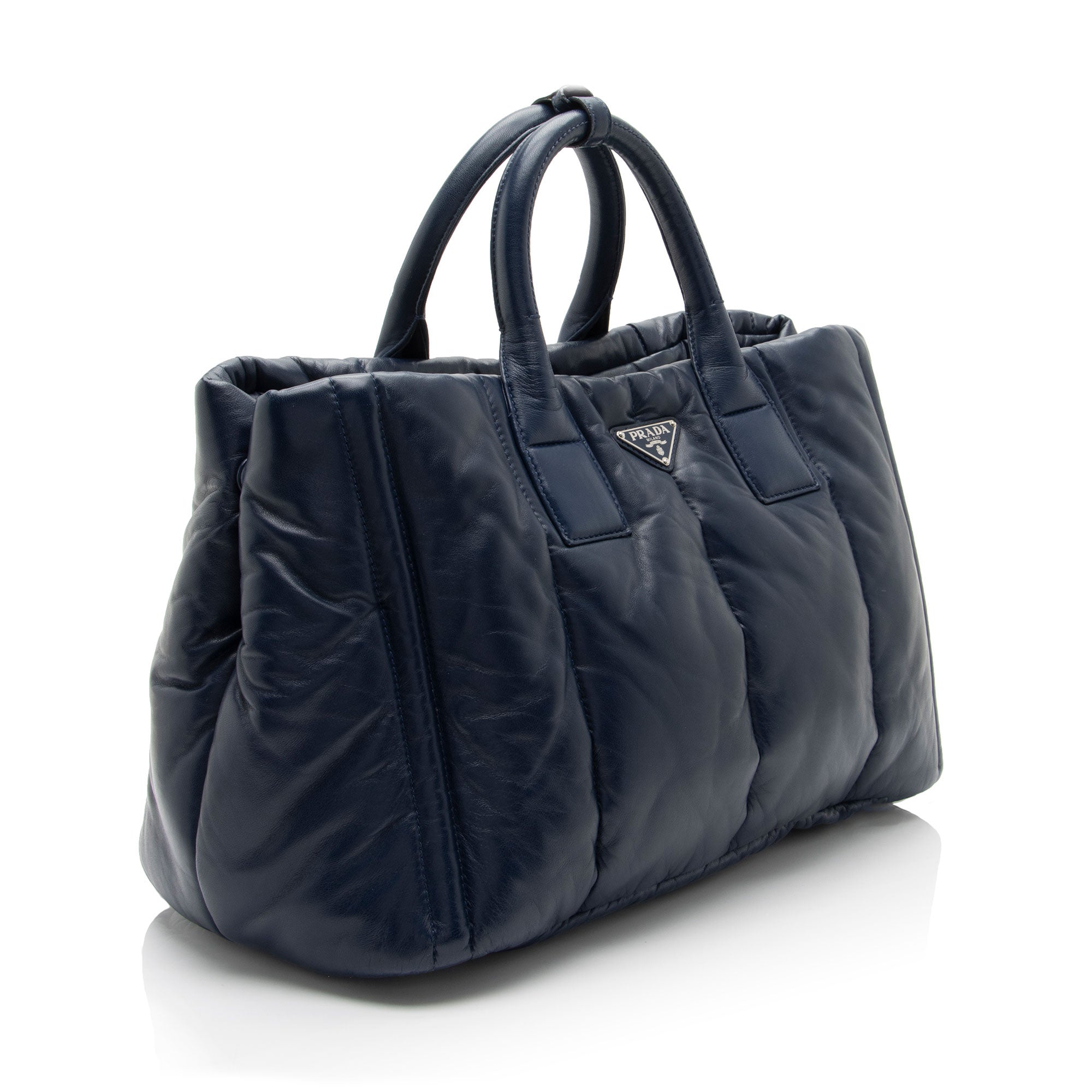 Prada Nappa Leather Quilted Bomber Tote (SHF-7Nco1H)
