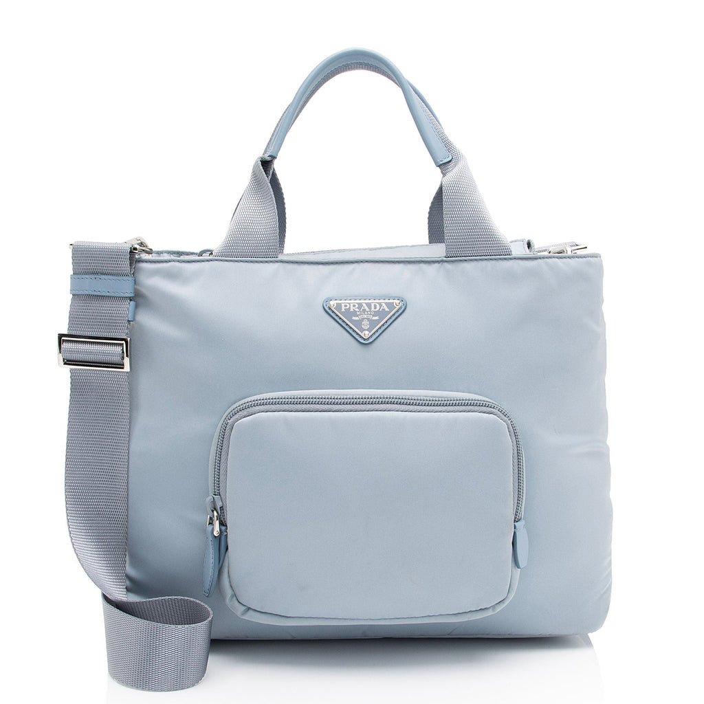 Prada Padded Re-Nylon Front Pocket Tote (SHF-GP11OG)