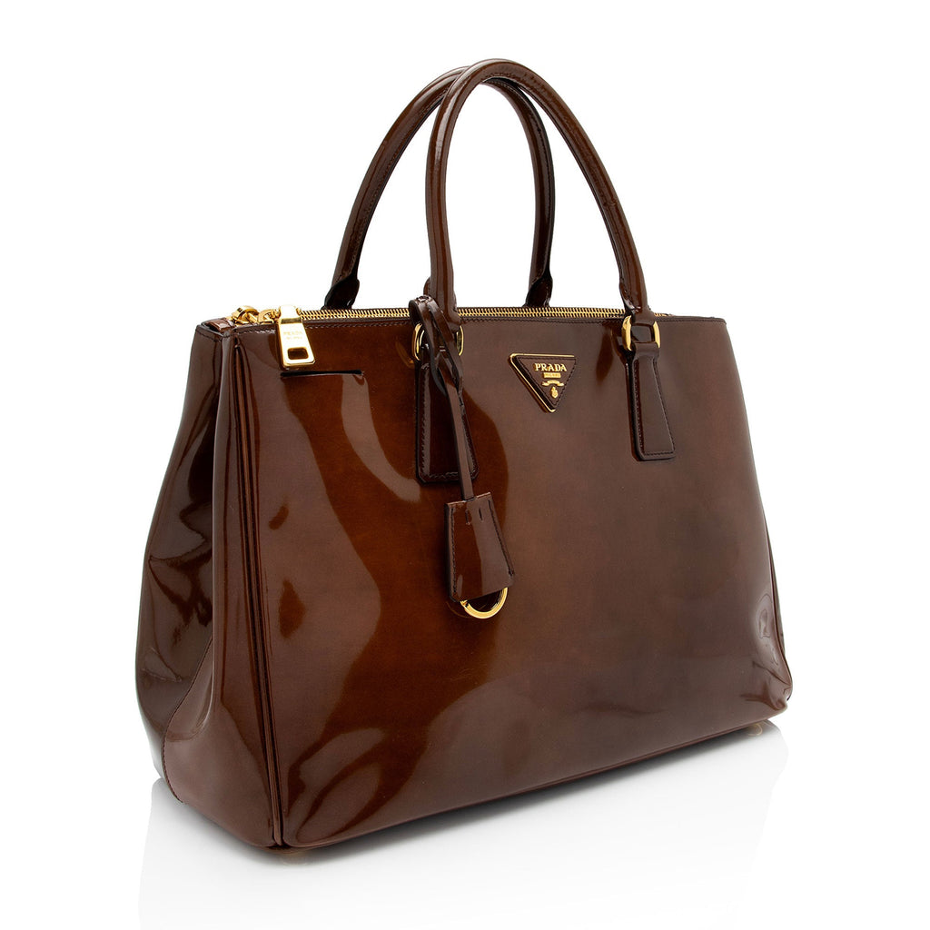 Prada 1:1 Rep Leather Double Zip Medium Tote (SHF-IcFxTz)