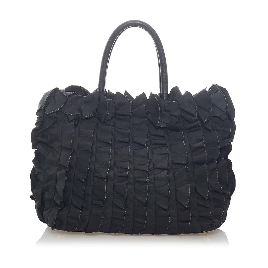 Prada Pleated Tessuto Tote Bag (SHG-33278)