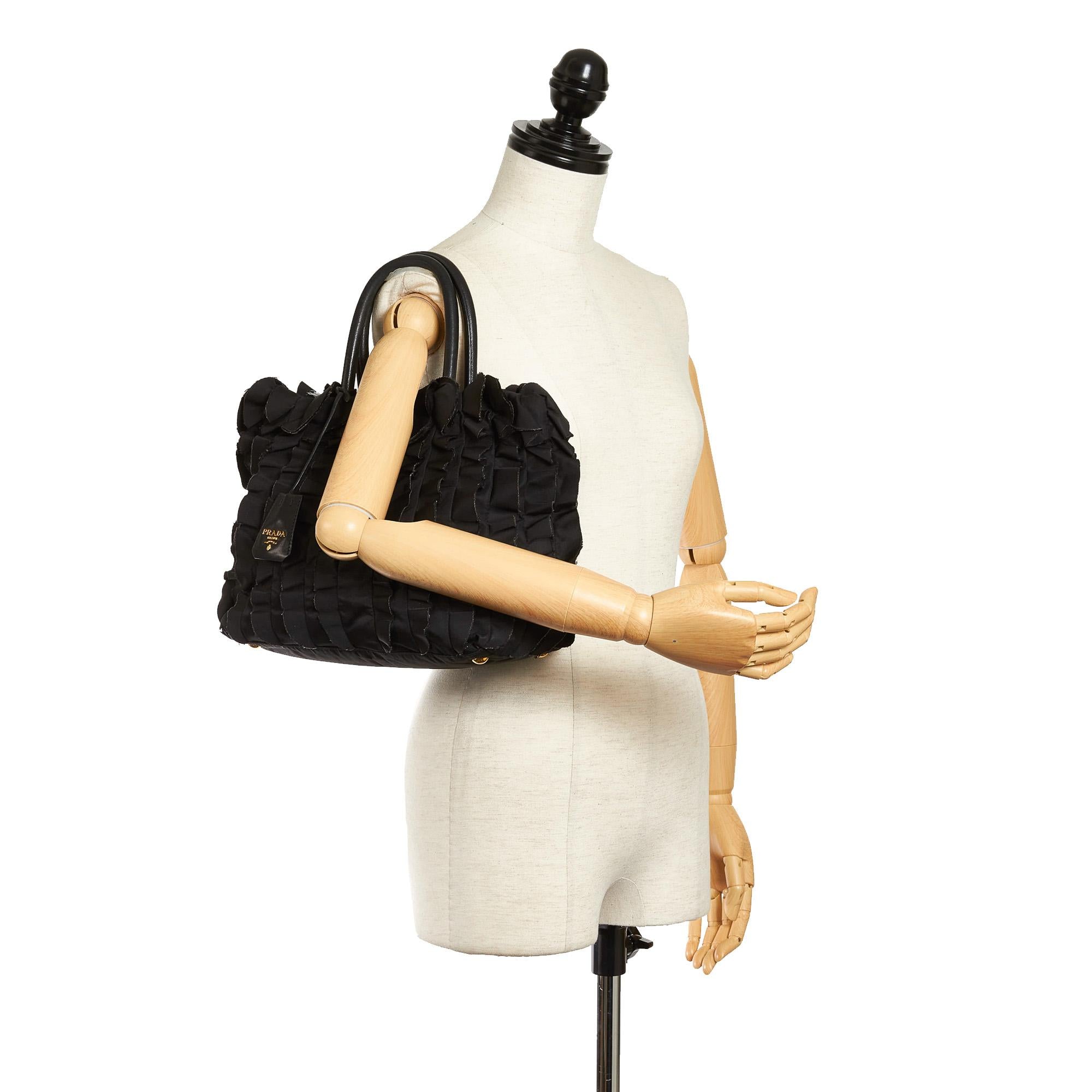 Prada Pleated Tessuto Tote Bag (SHG-33278)
