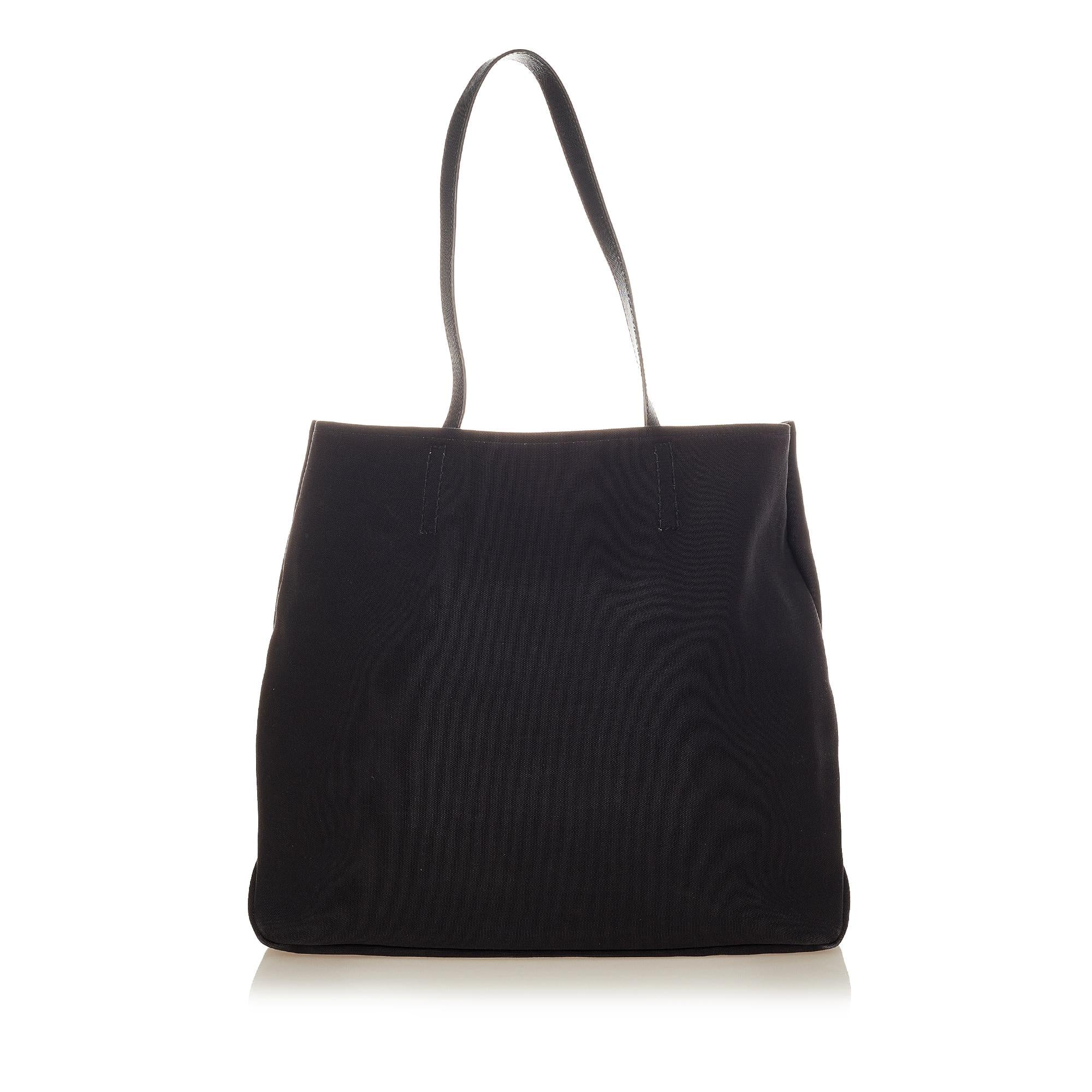 Prada Printed Canvas Tote Bag (SHG-34571)