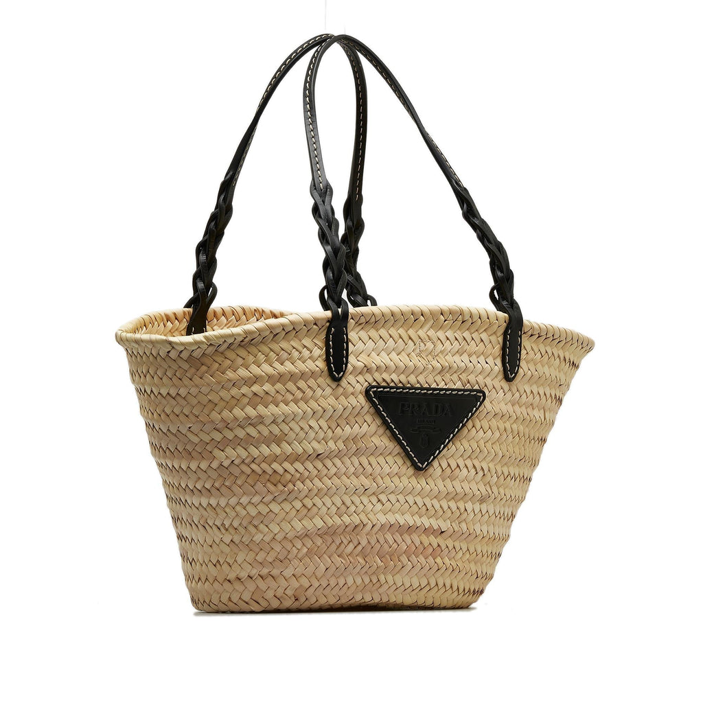 Prada Raffia Basket Tote (SHG-Uy1FGj)