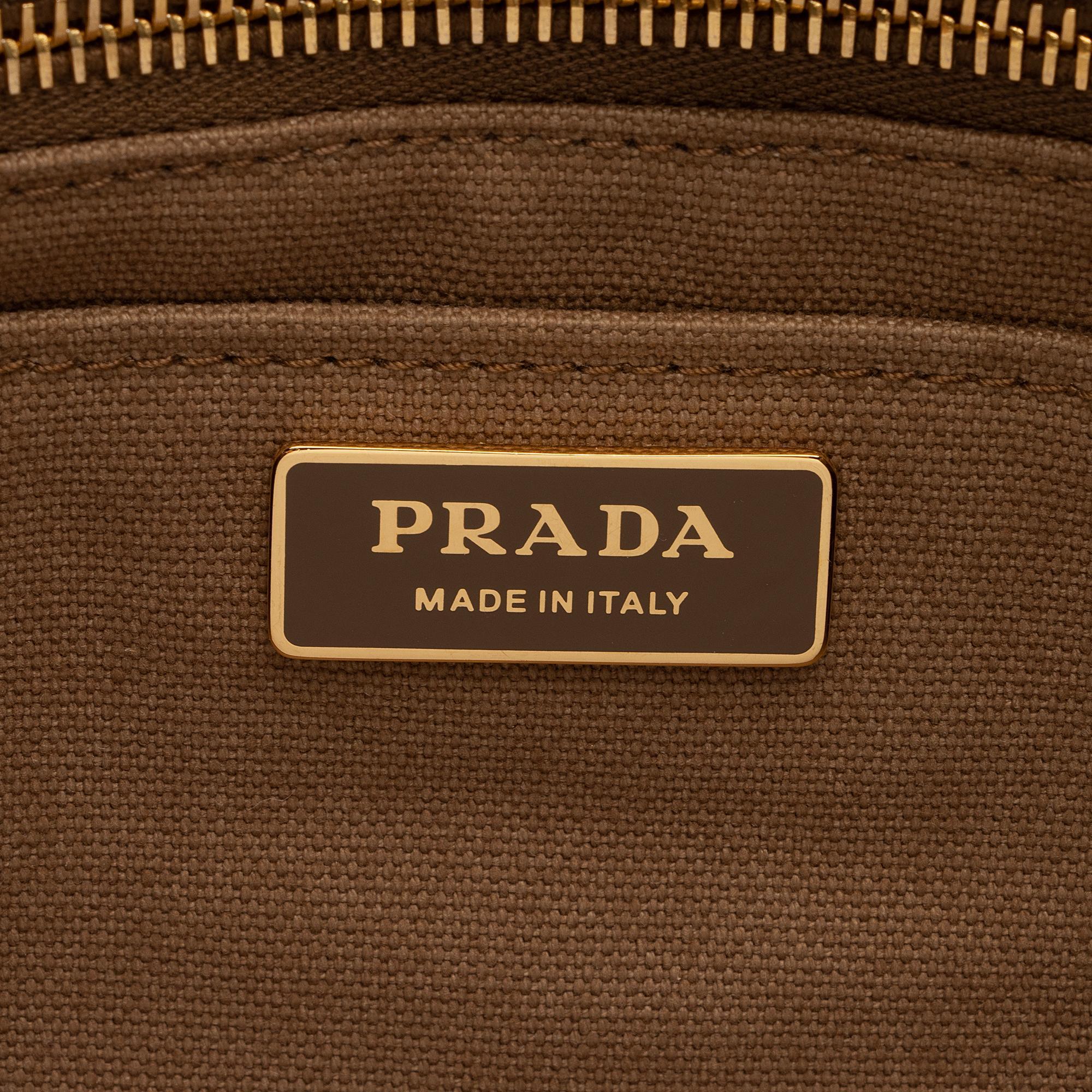 Prada Raffia Canapa Small Shopping Tote (SHF-4HH5Ew)
