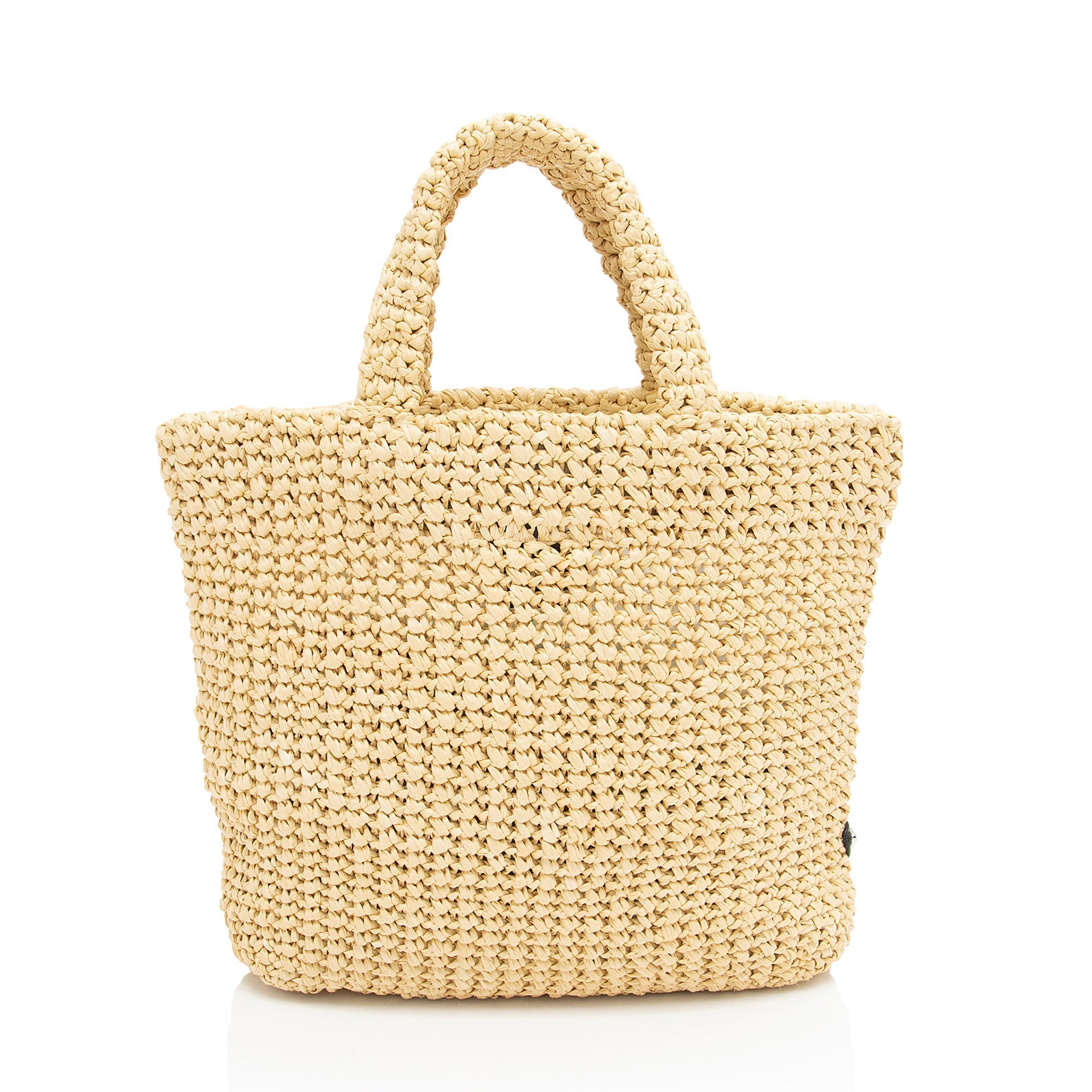 Prada Raffia Logo Small Tote (SHF-AWFY3O)