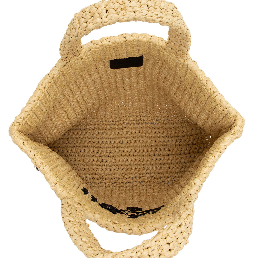 Prada Raffia Logo Small Tote (SHF-AWFY3O)